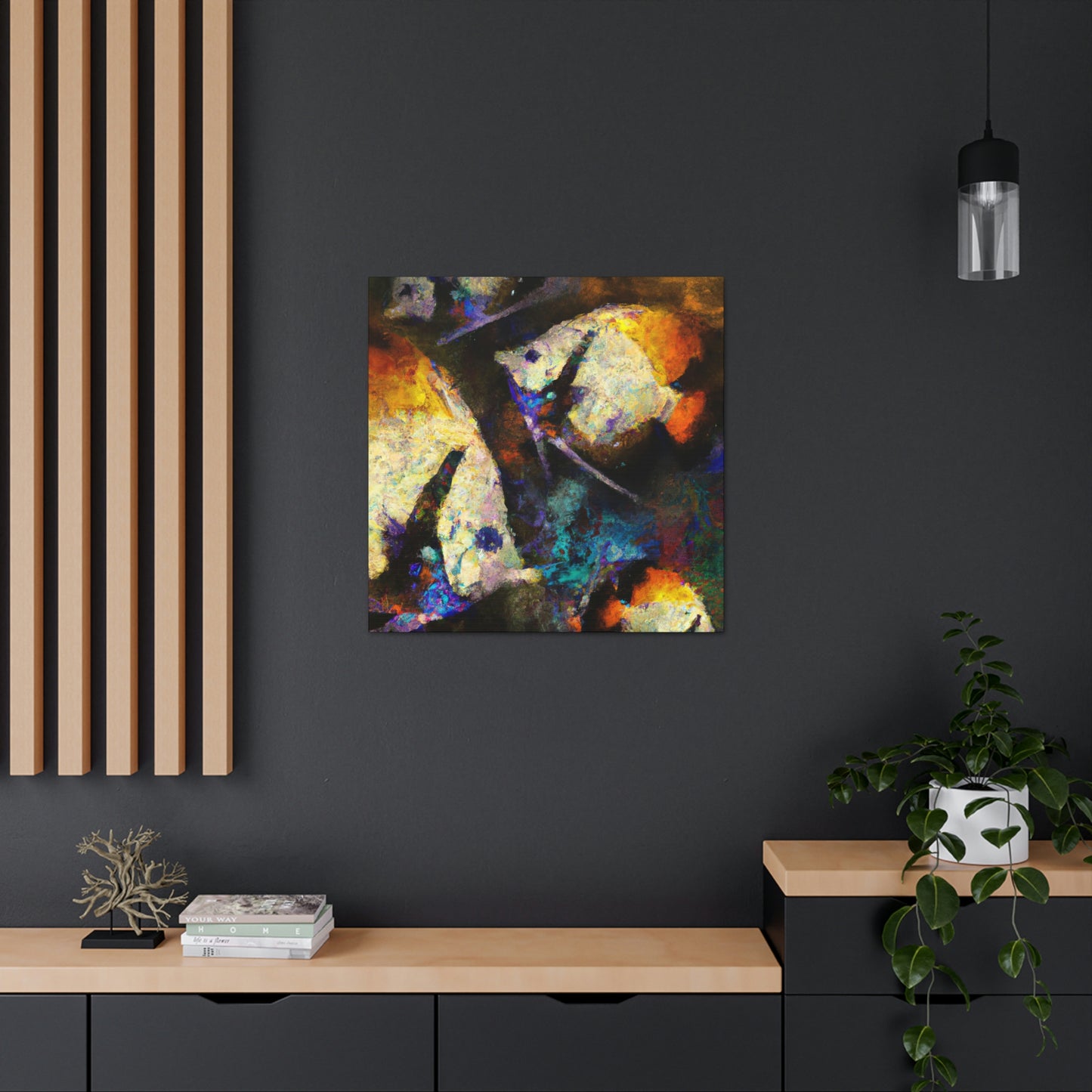 Glimmering Angelfish Painting - Canvas