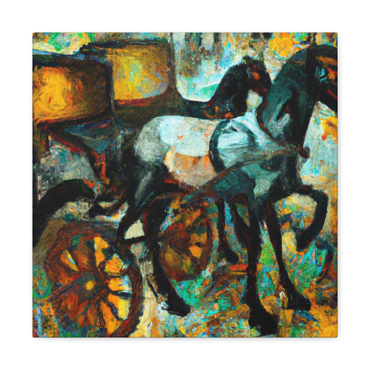 "Horse and Carriage Ride" - Canvas