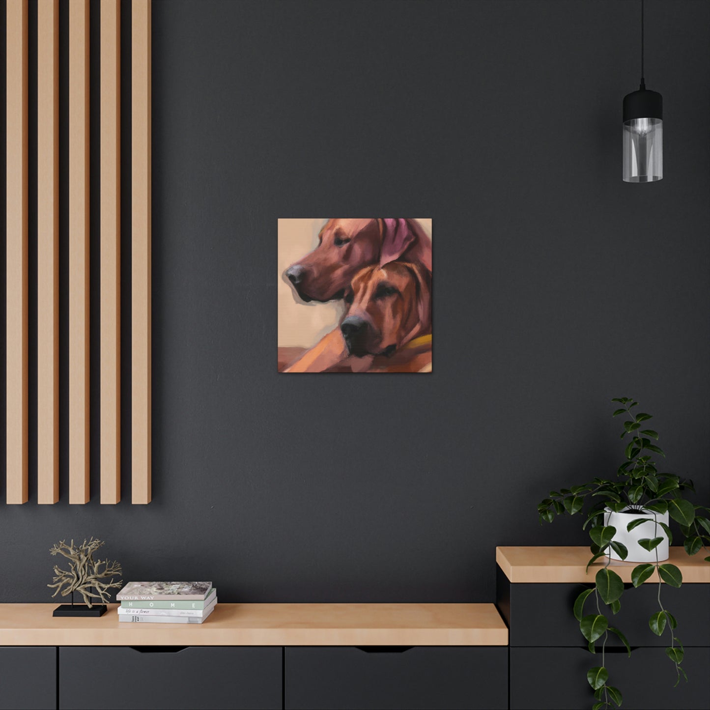 "Radiant Ridgeback Reflection" - Canvas