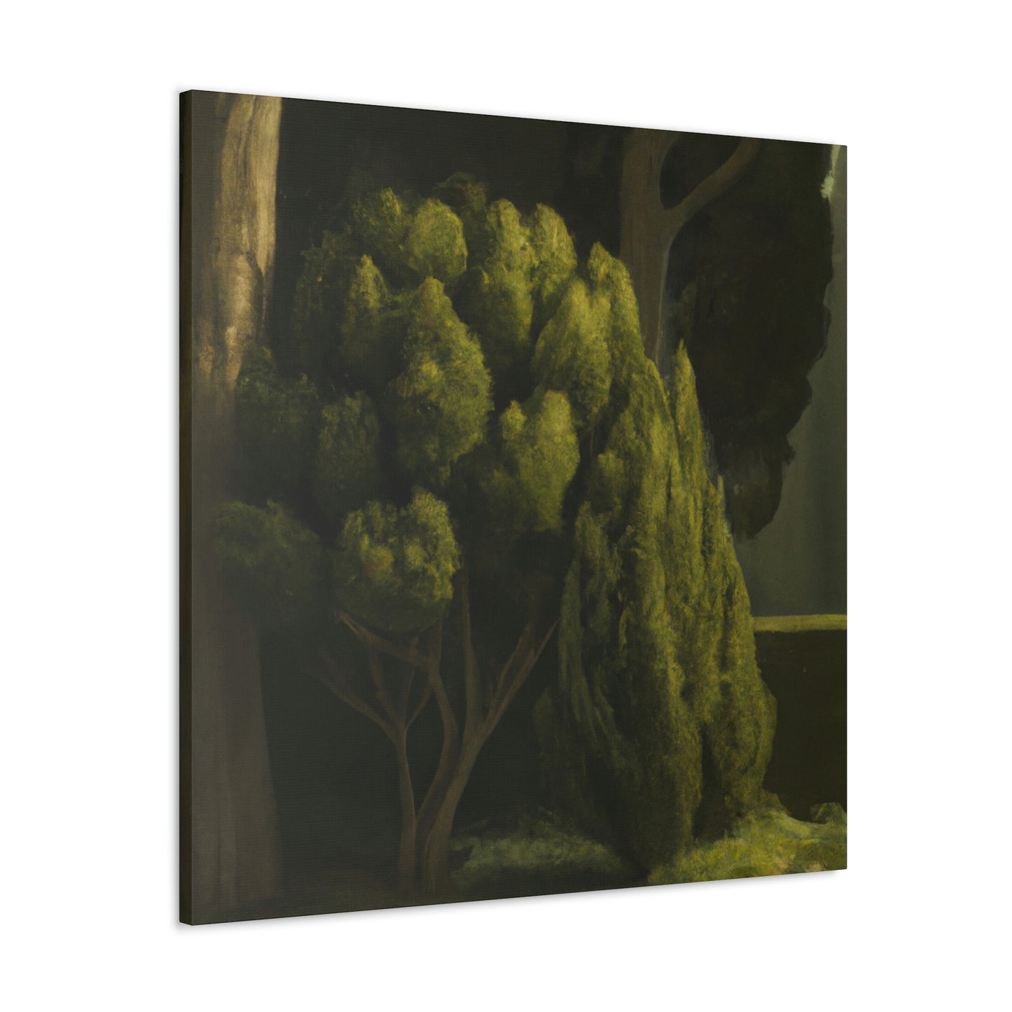 Cypress in Moonlight. - Canvas