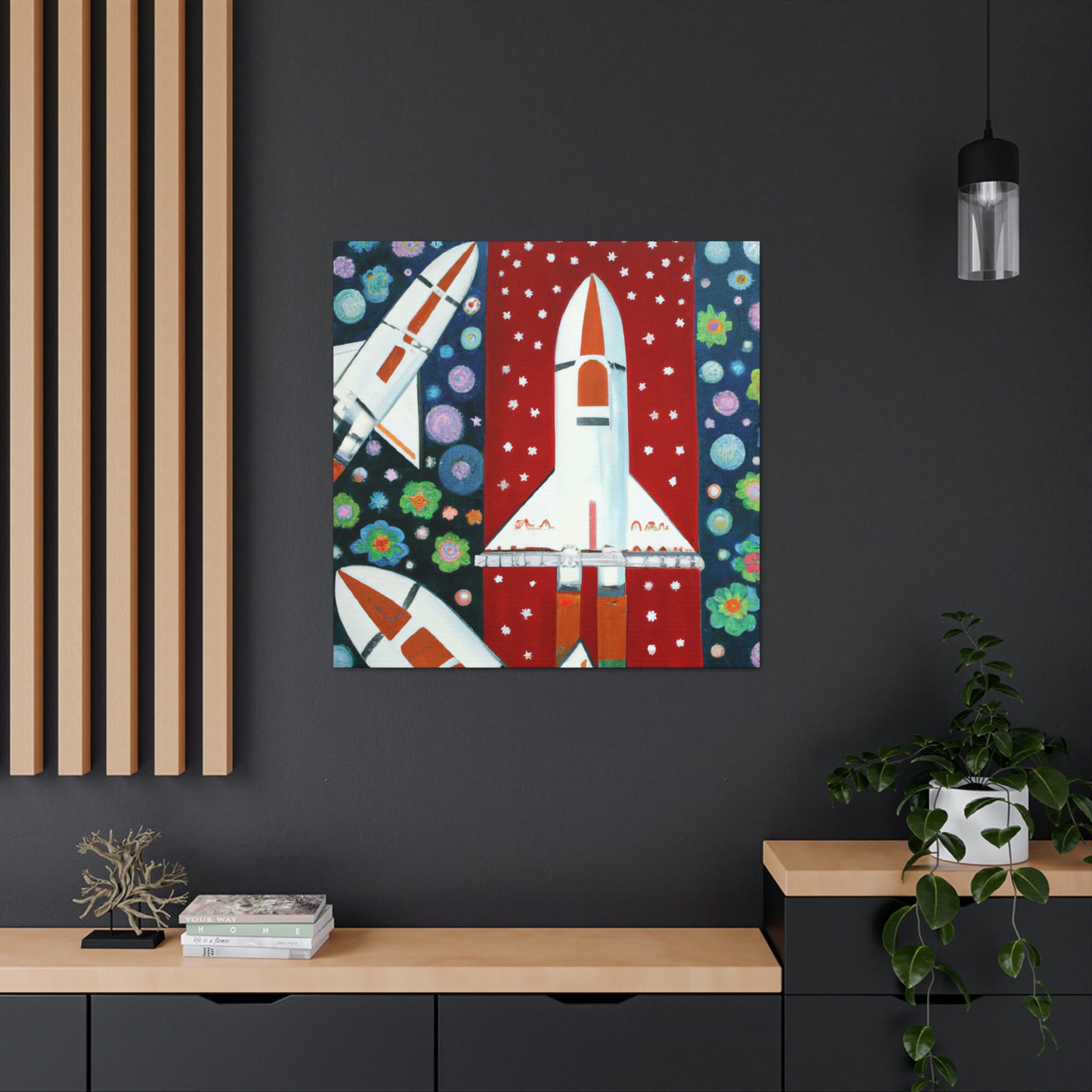 "Space Shuttles Soaring" - Canvas