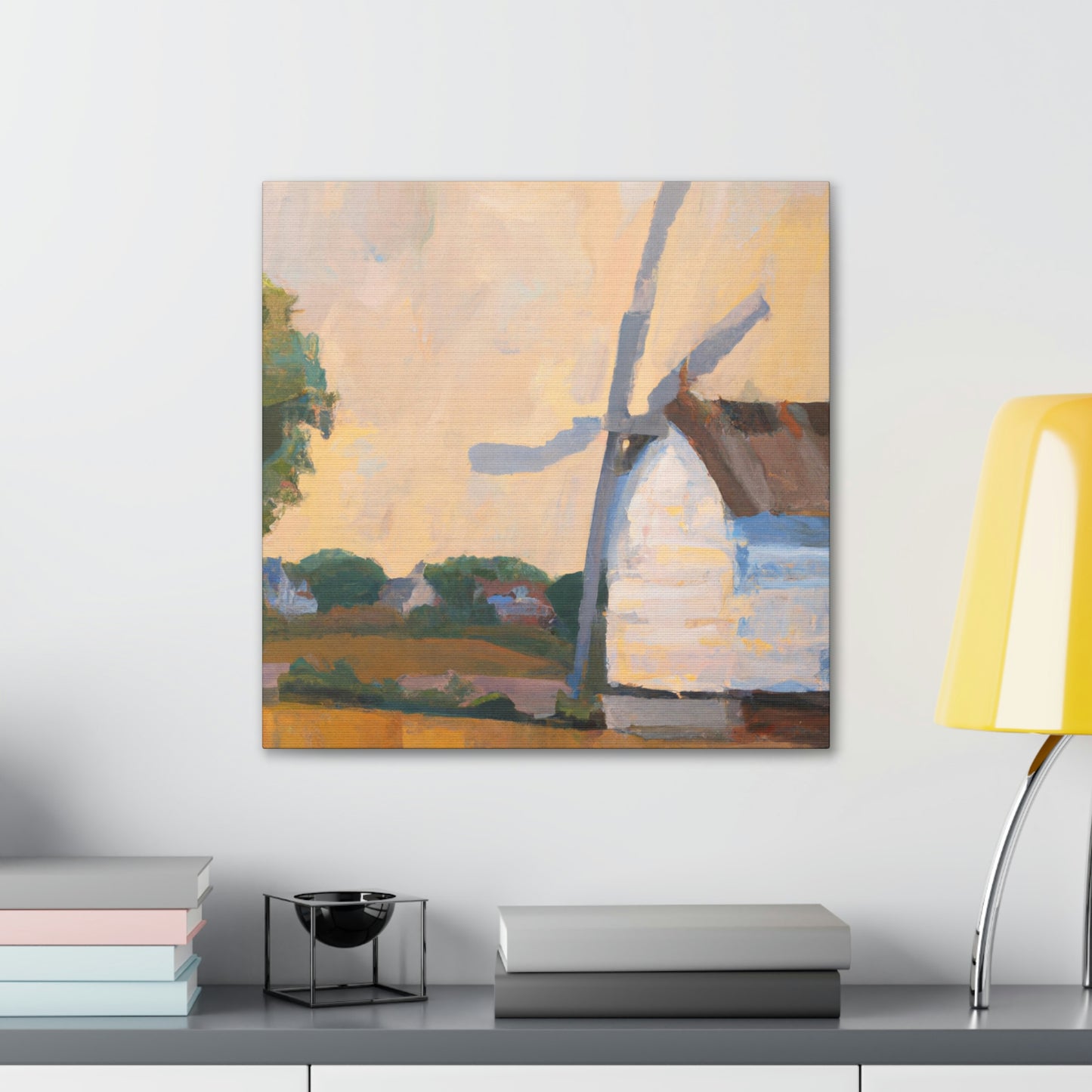 Windmill in the Mist - Canvas