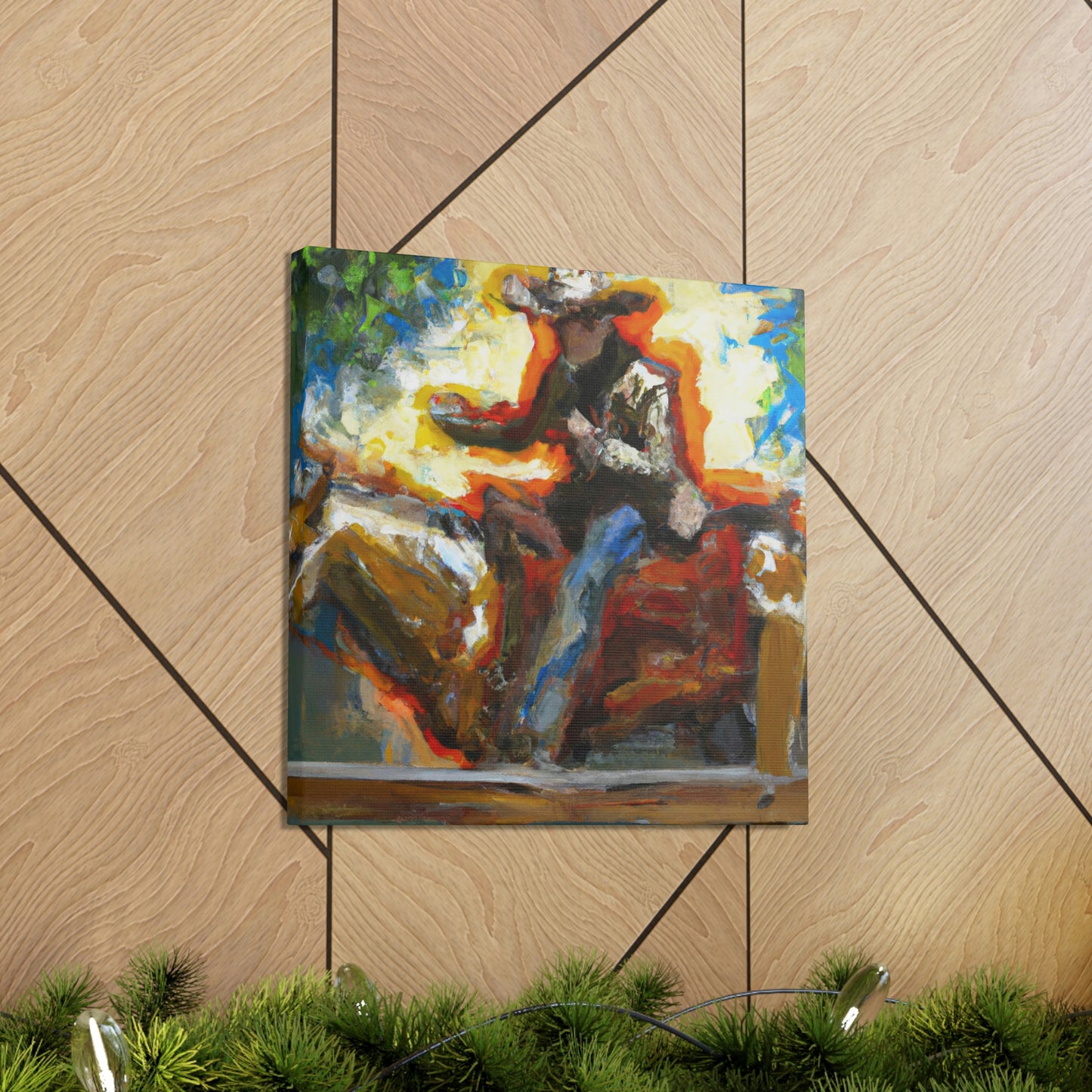 "Cowboy at Resting Point" - Canvas