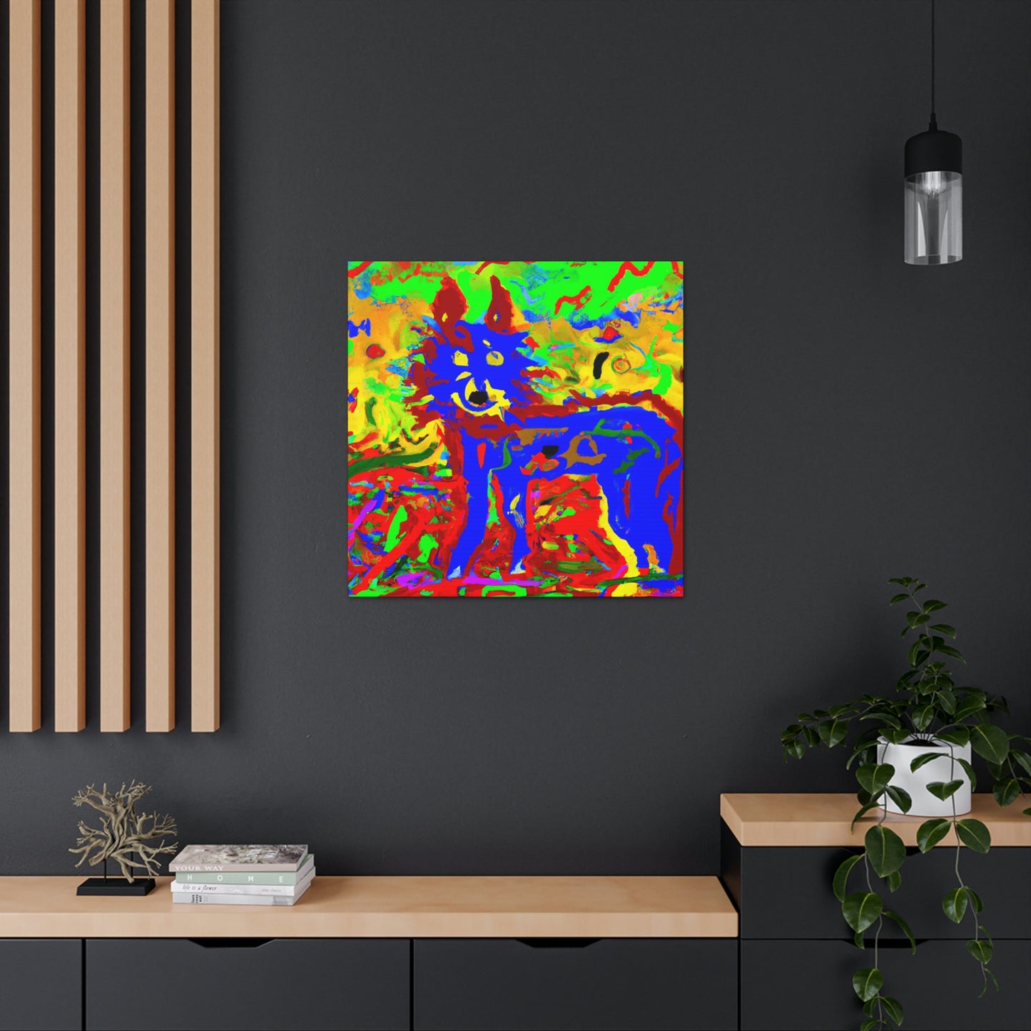 "Coyote Dance in Color" - Canvas