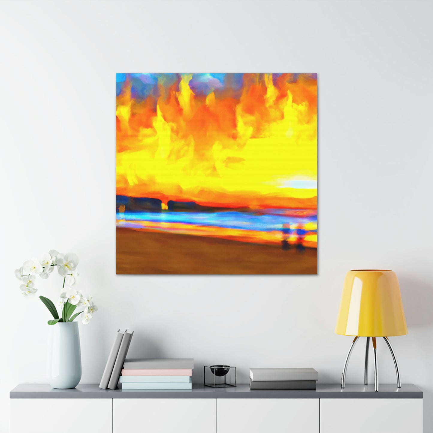 A Framed Glowing Sunset - Canvas