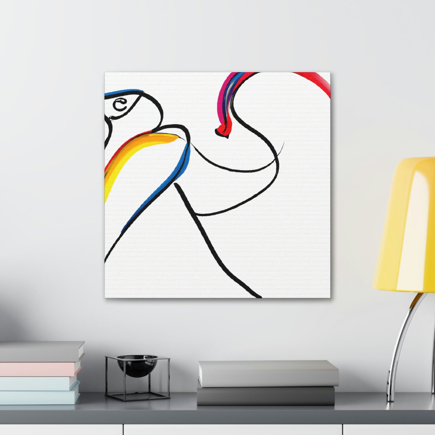 "Macaws in Minimalism" - Canvas