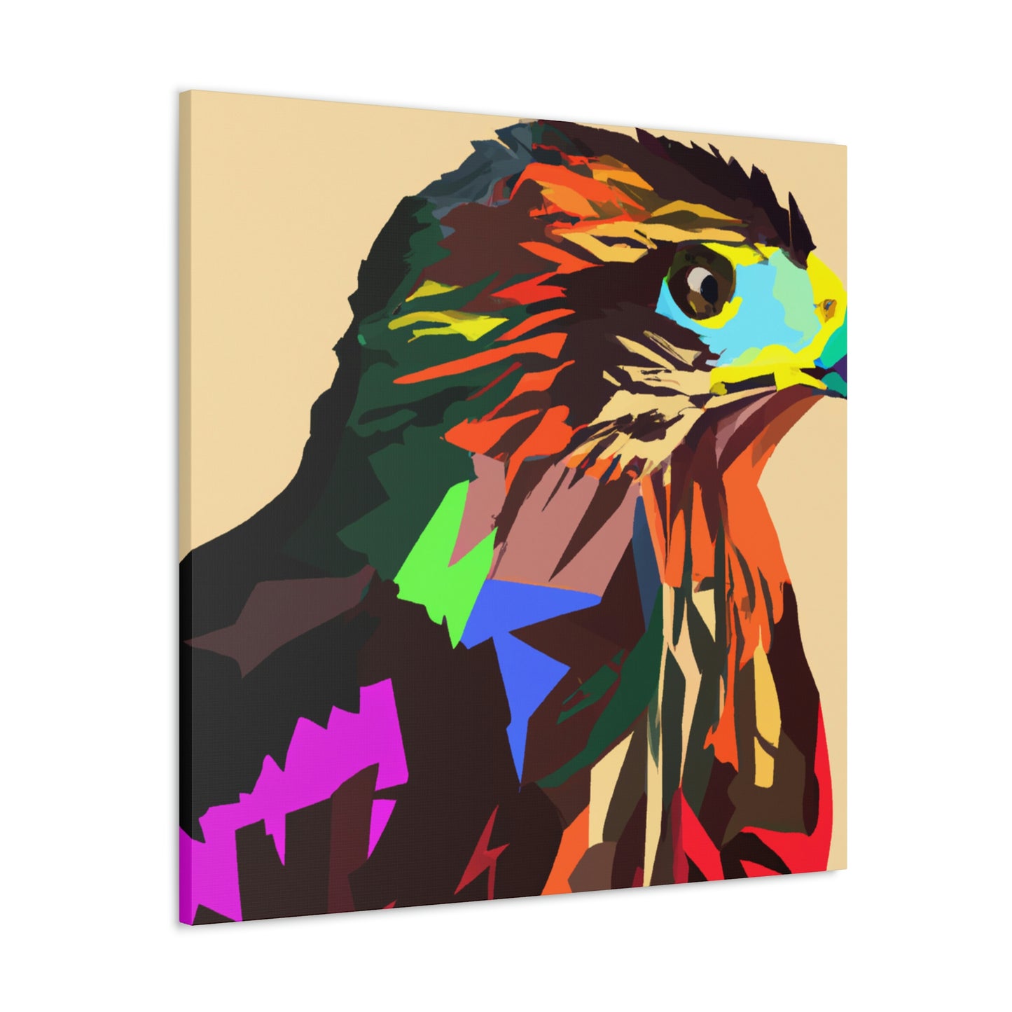 Hawk in Pop Art - Canvas