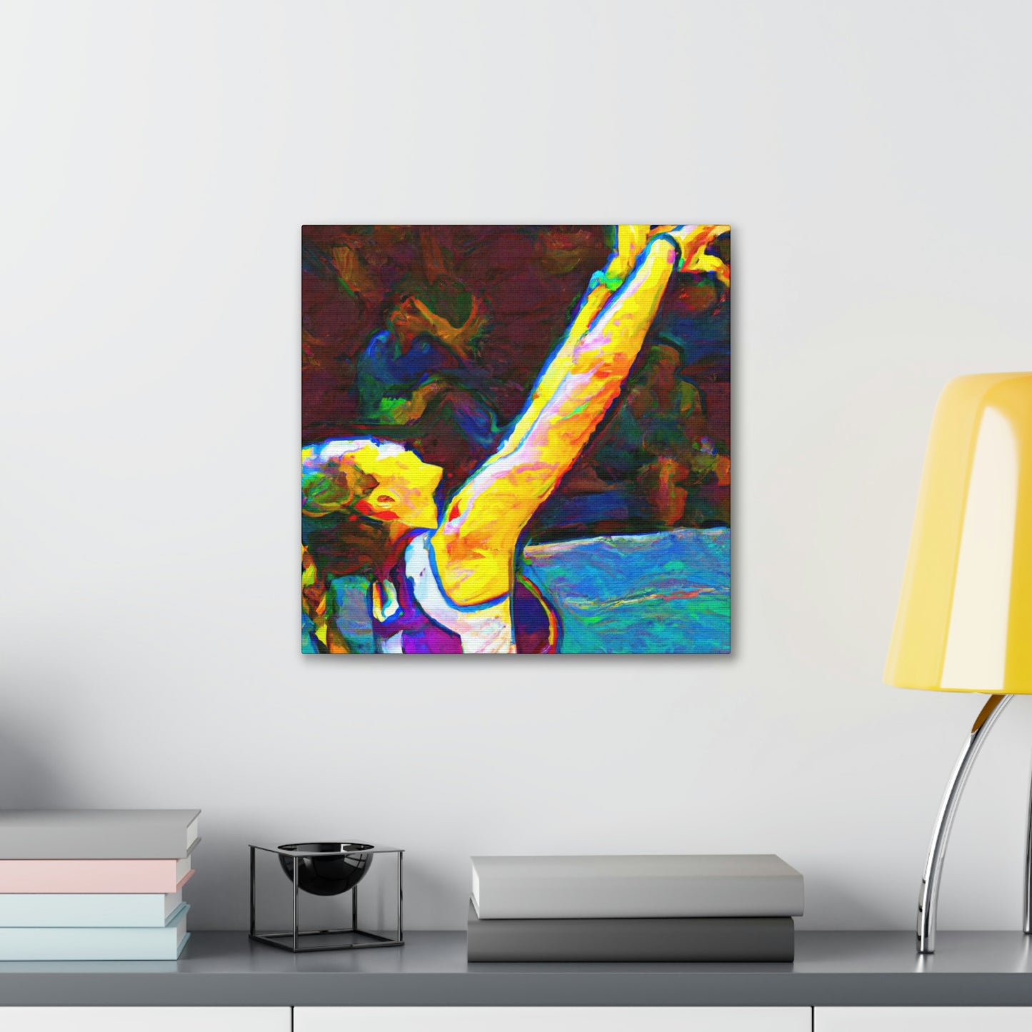 Volleyball in Colorful Motion - Canvas