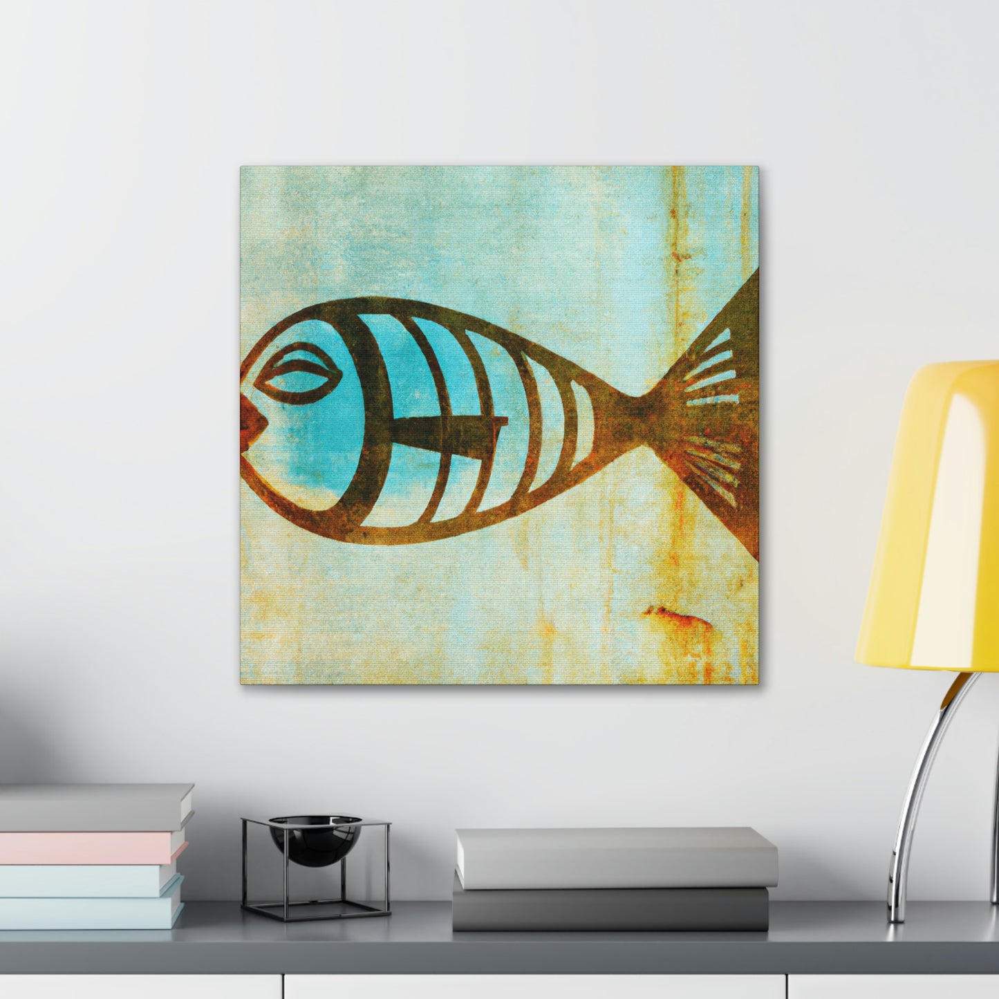 "Gilded Fish Glistening' - Canvas