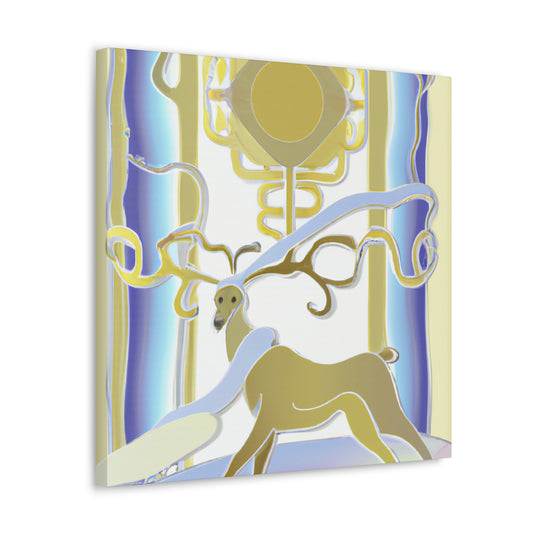 "Reindeer Art Deco" - Canvas