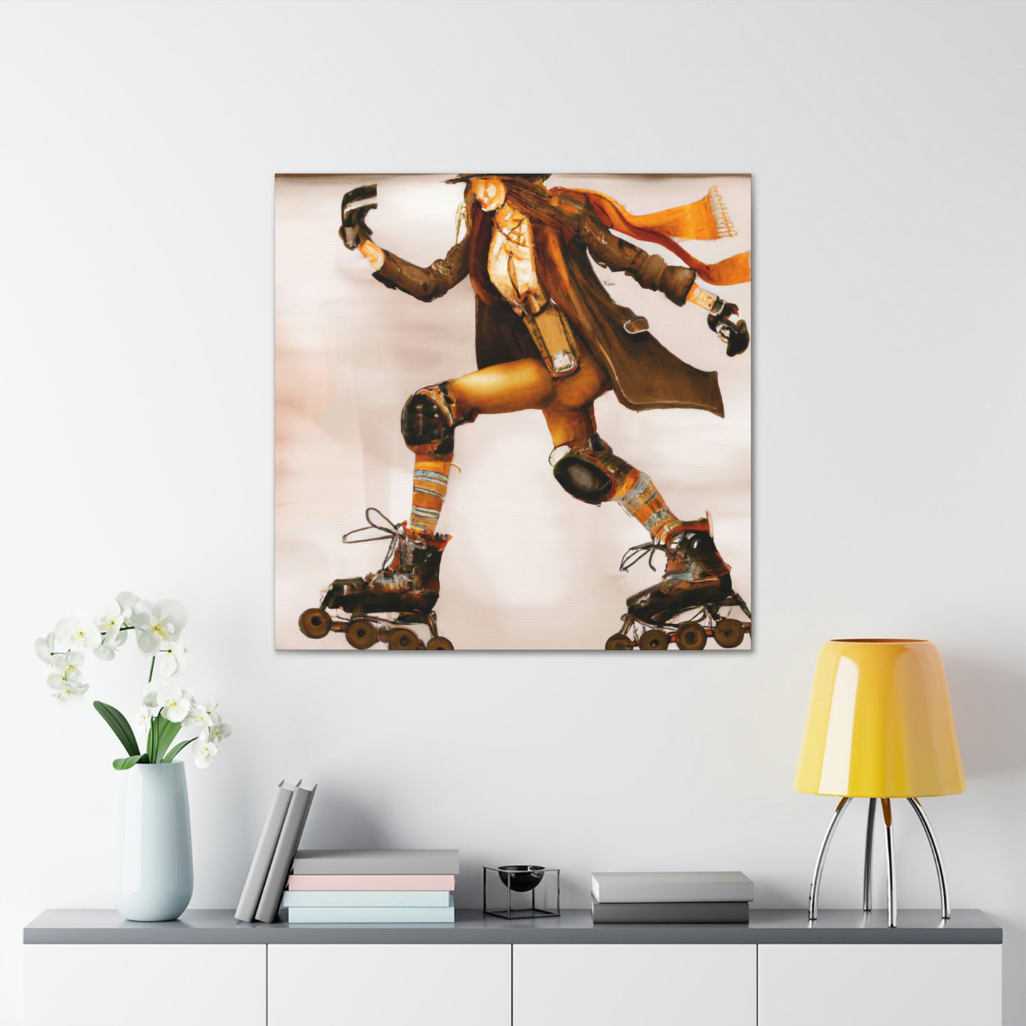 "Victorian Skate Reflection" - Canvas