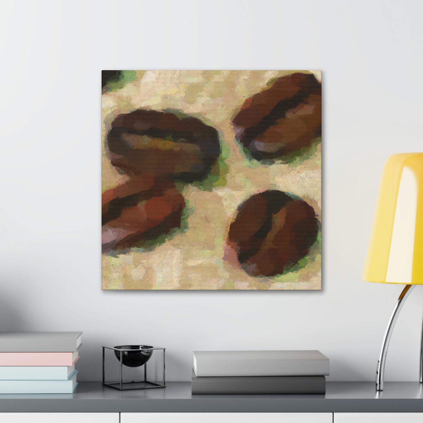 "Coffee Beans in Motion" - Canvas