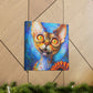 "Devon Rex Regal Portrait" - Canvas