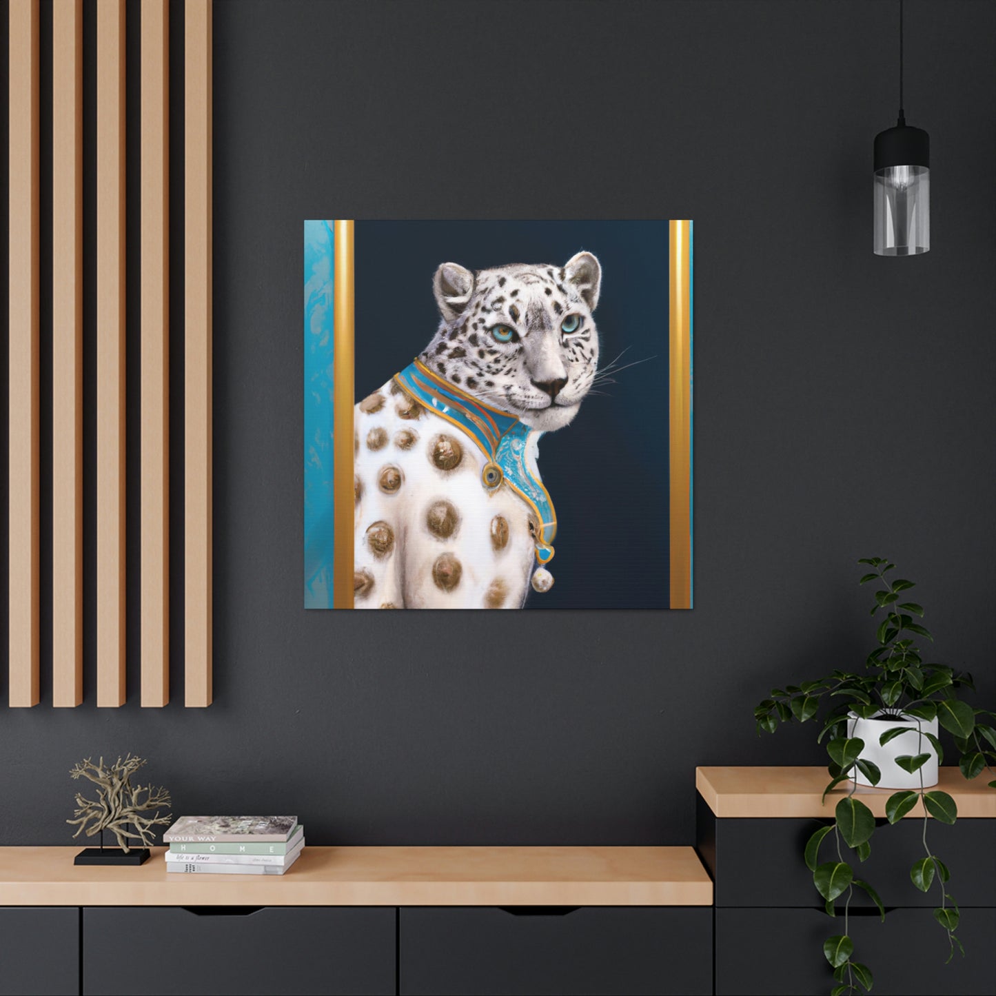 "Snow Leopard Sparkles Bright" - Canvas