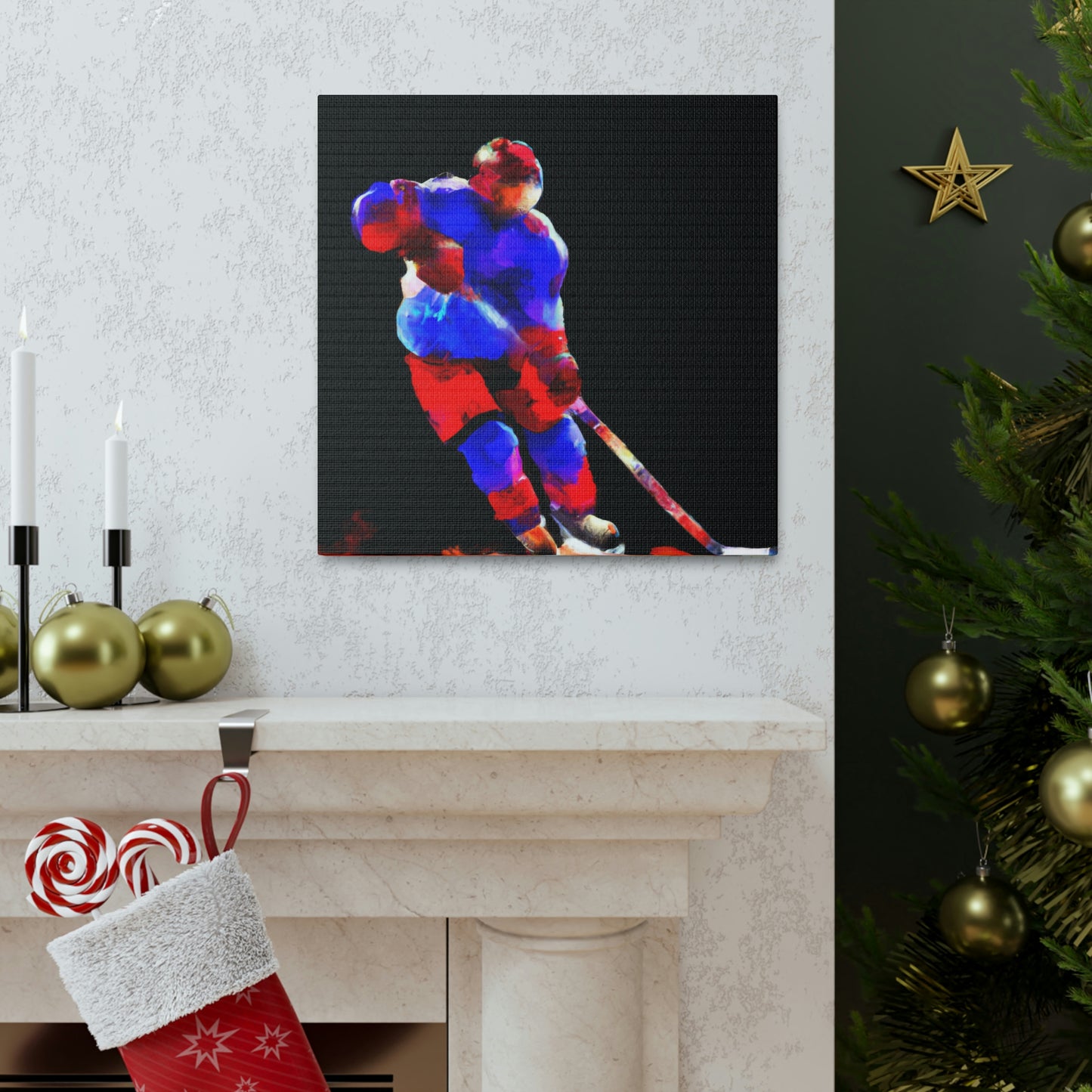 Hockey on Ice Art - Canvas