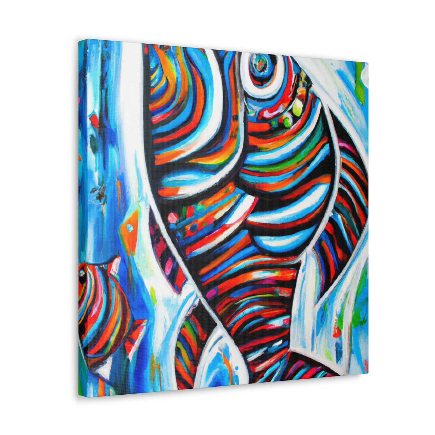 "Fish in Swirling Colors" - Canvas