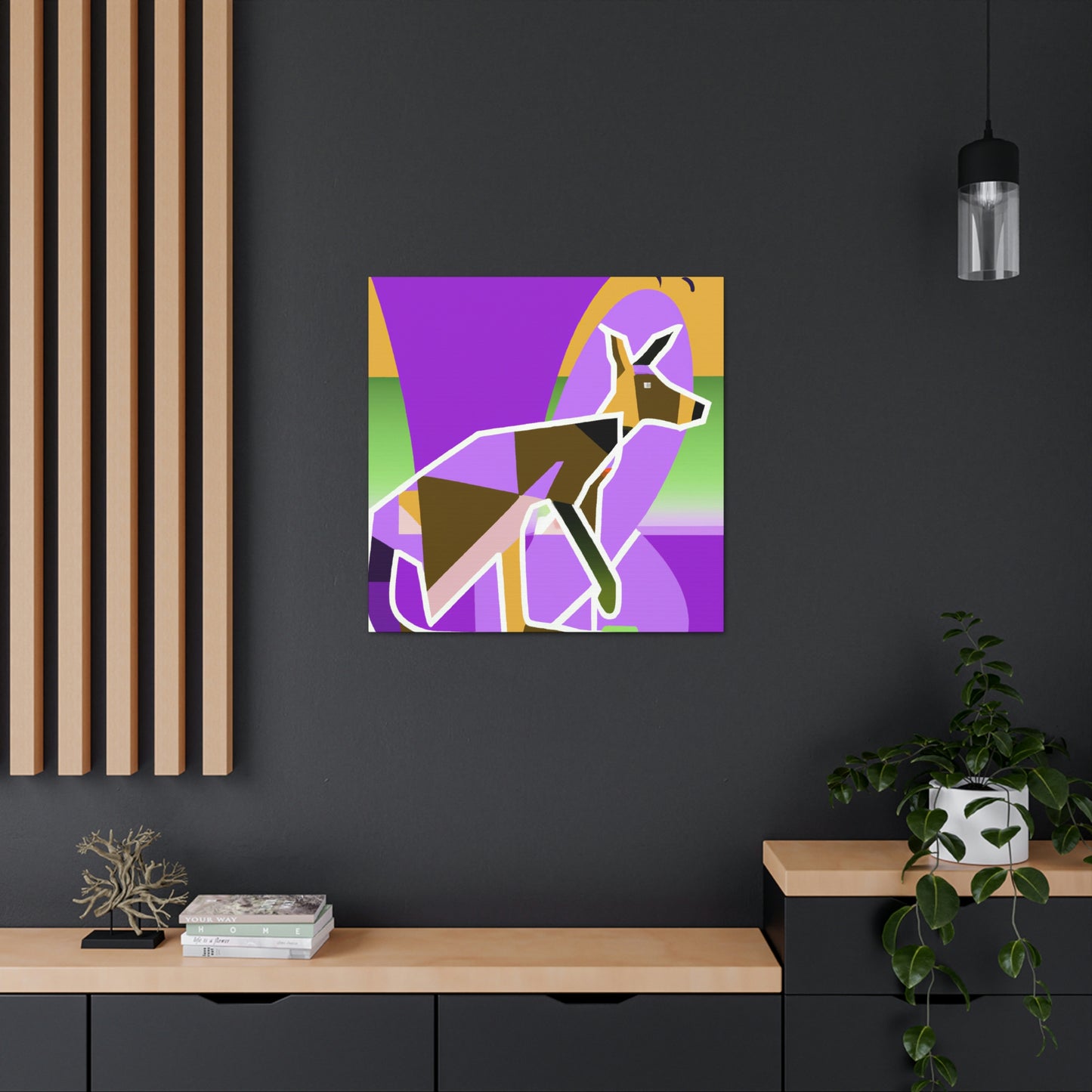 "Wallaby's Whimsical Jazz" - Canvas