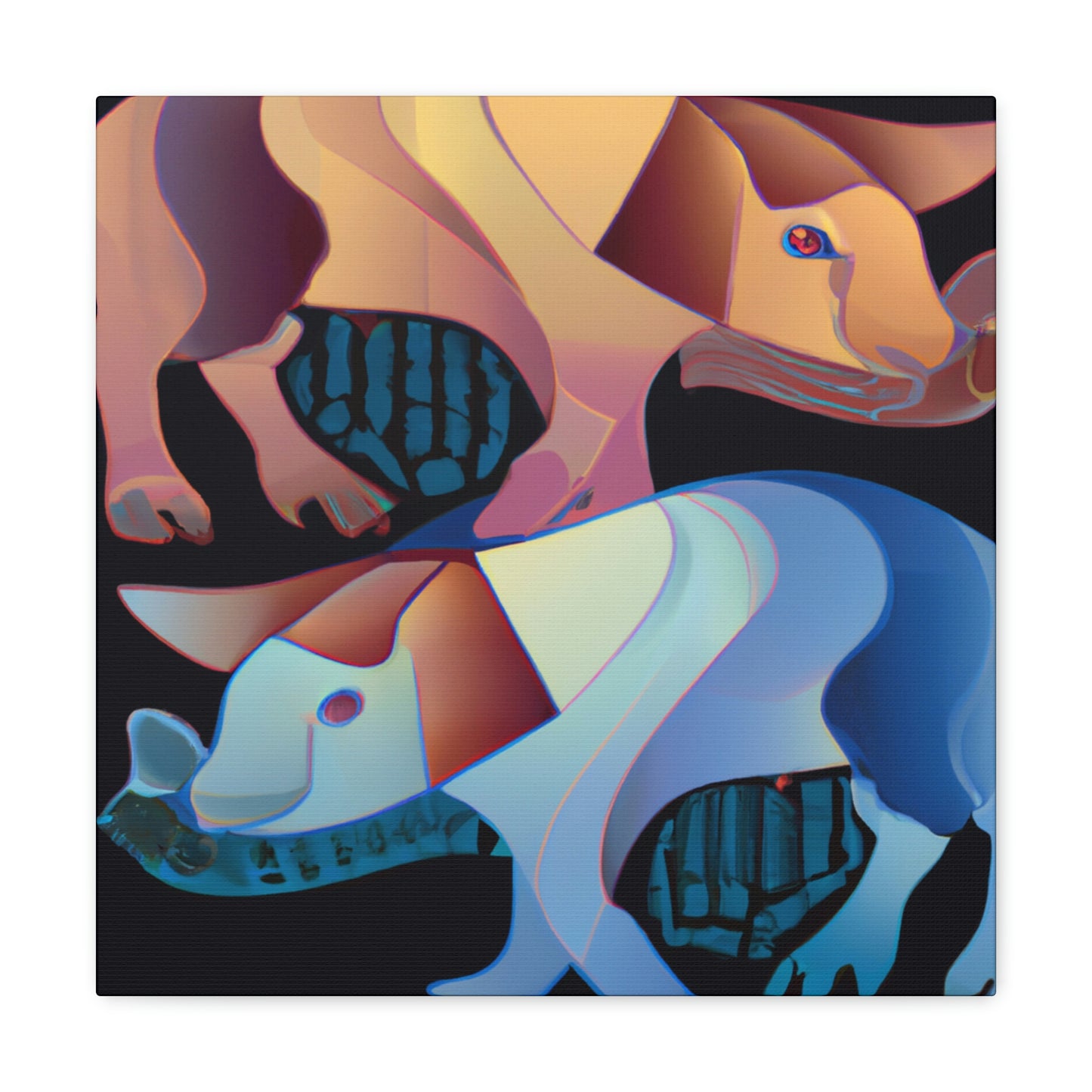 Pigs in Art Deco - Canvas