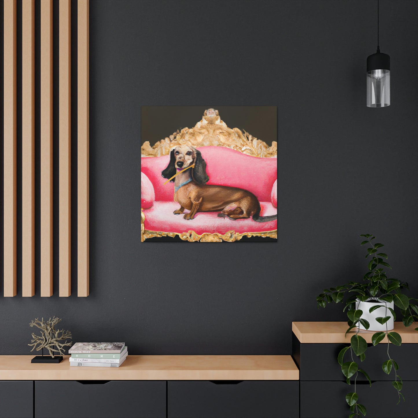 Dachshunds at Play - Canvas