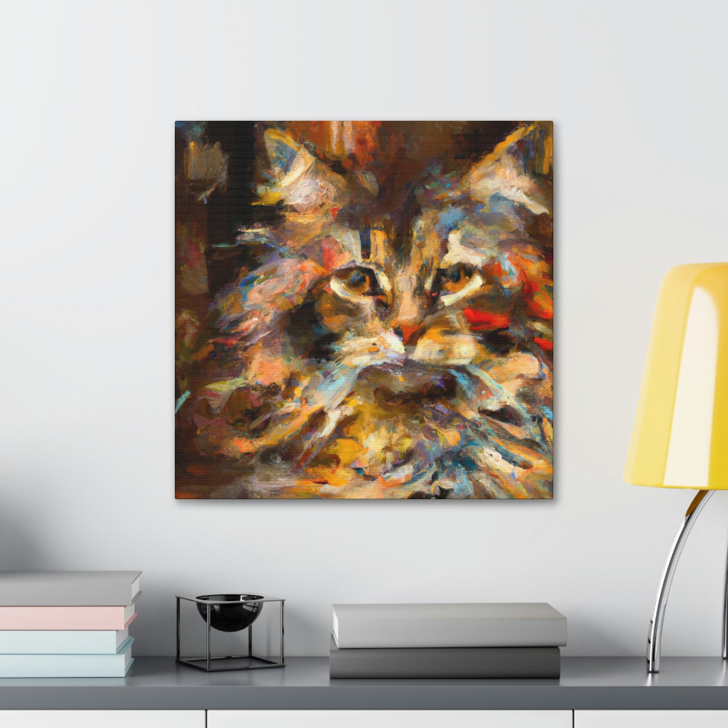 "Maine Coon Impressionism" - Canvas