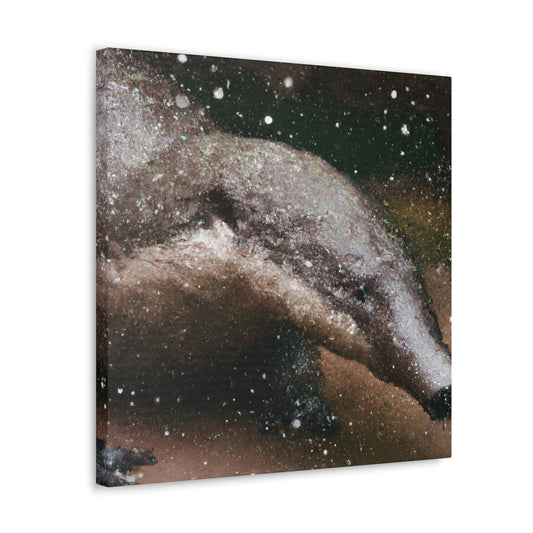 Platypus in Pointillism - Canvas