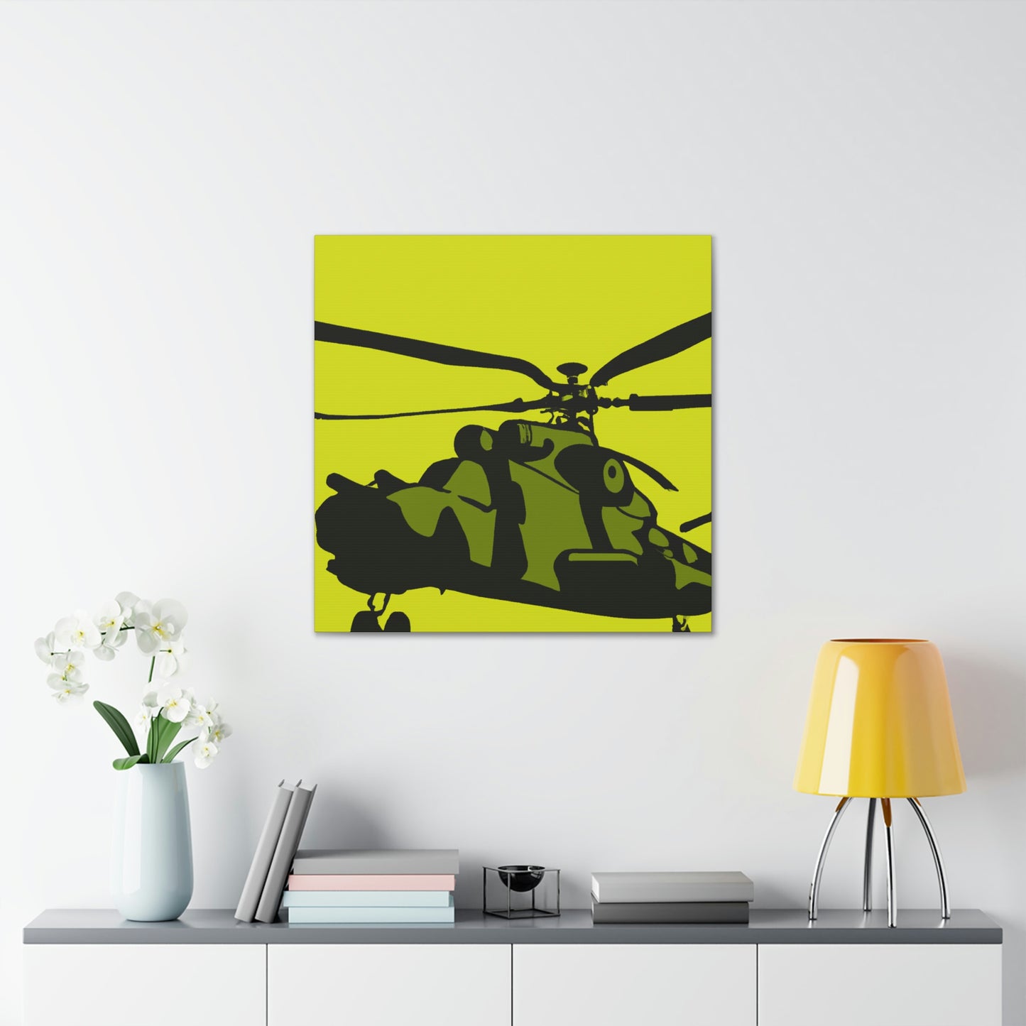 "Helicopter in Minimalism" - Canvas