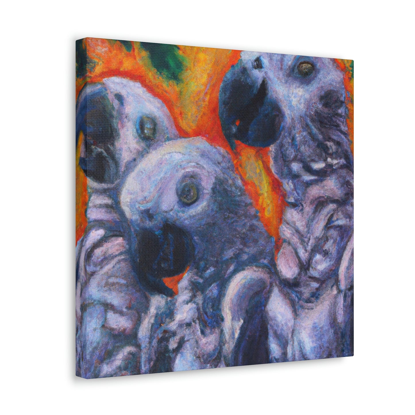 African Greys Celestial Arising - Canvas