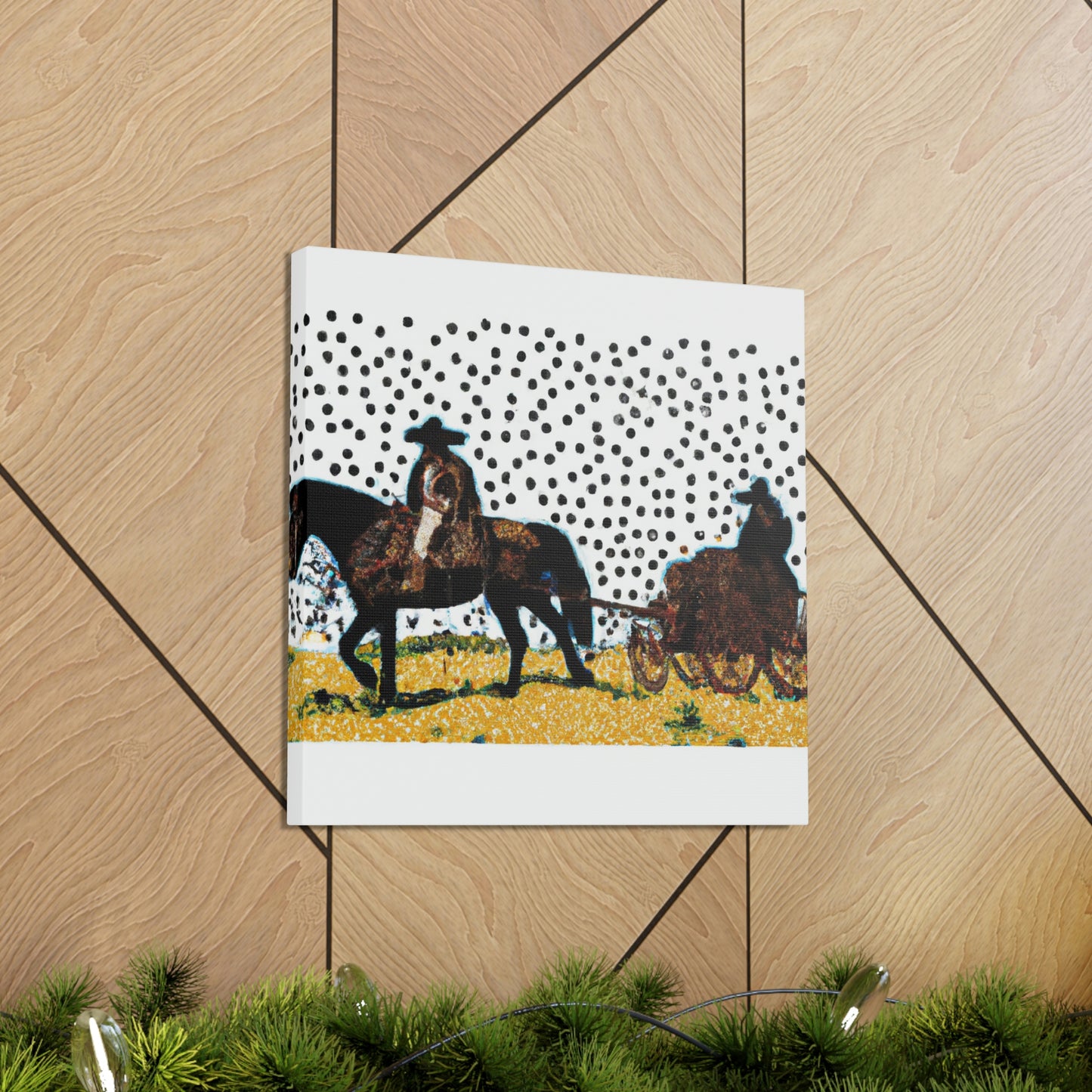 Stagecoach in Pointillism - Canvas