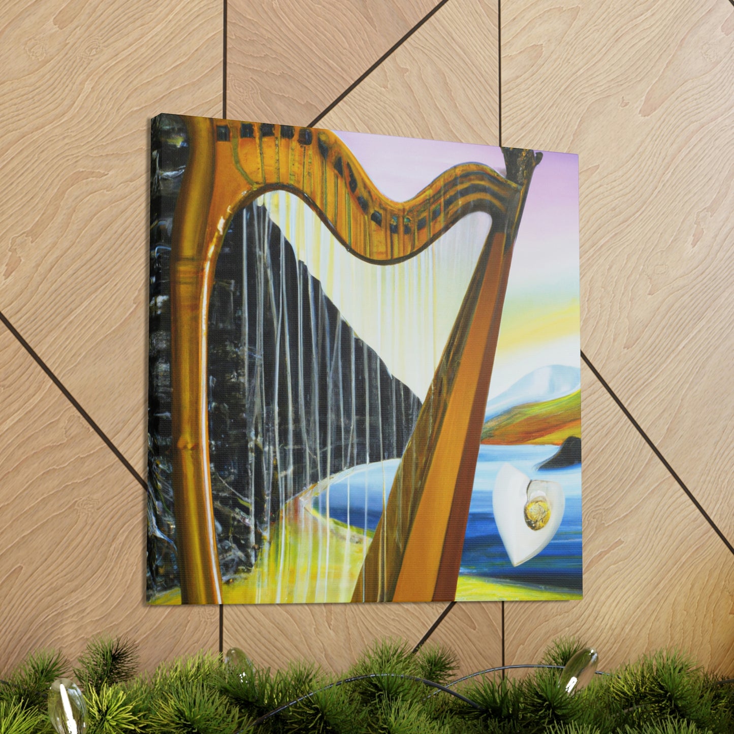 "Harp and Dreamscapes" - Canvas