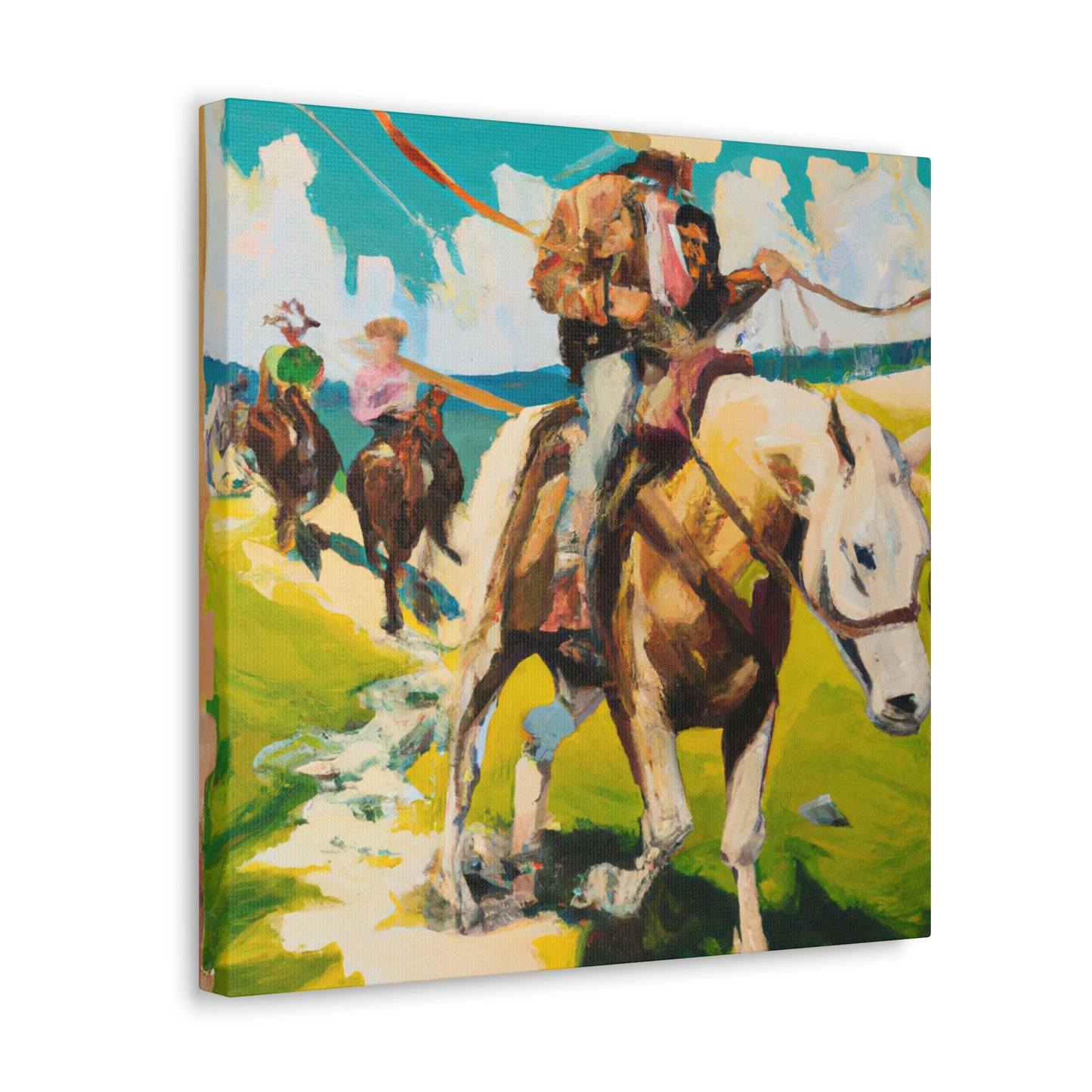 "Herders, Herding Cattle" - Canvas