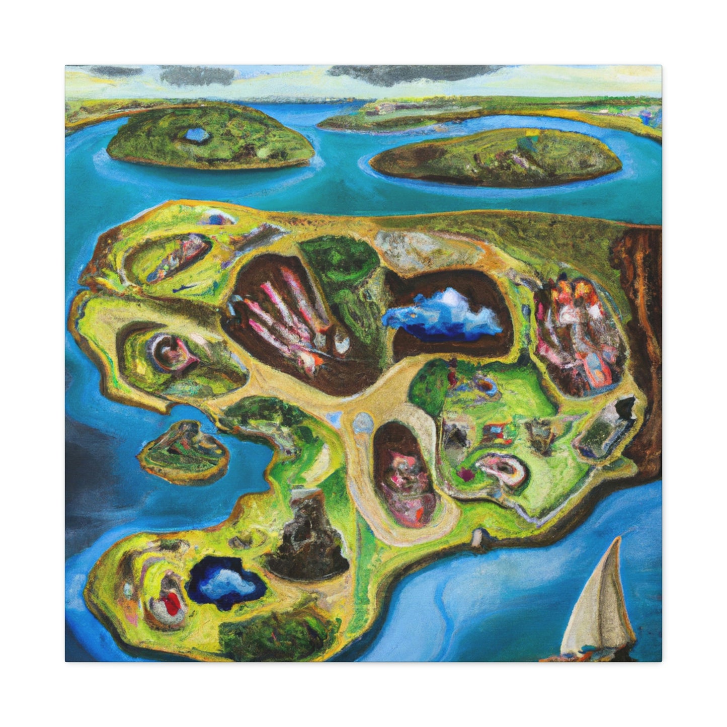 "Archipelago in Surrealism" - Canvas