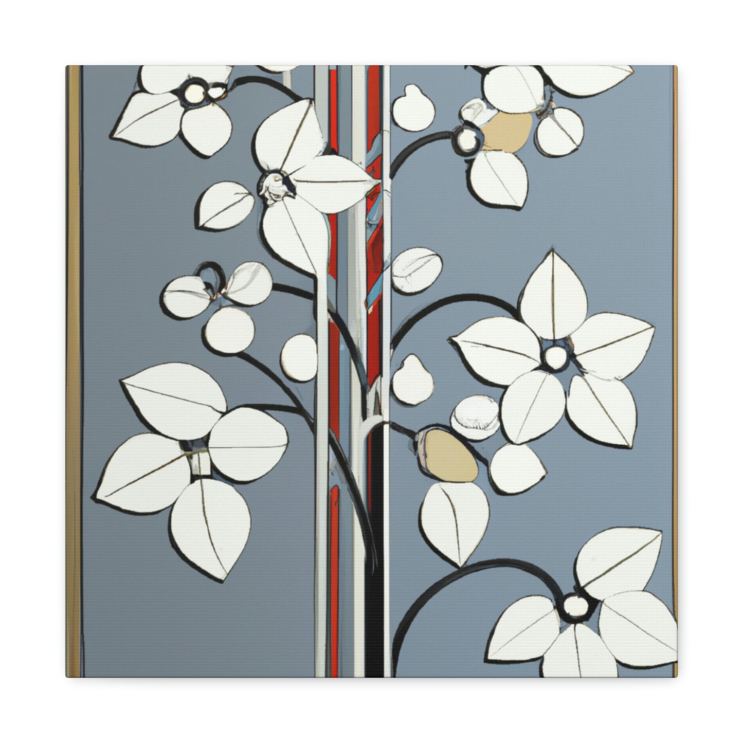 "Deco Dogwood Symphony" - Canvas