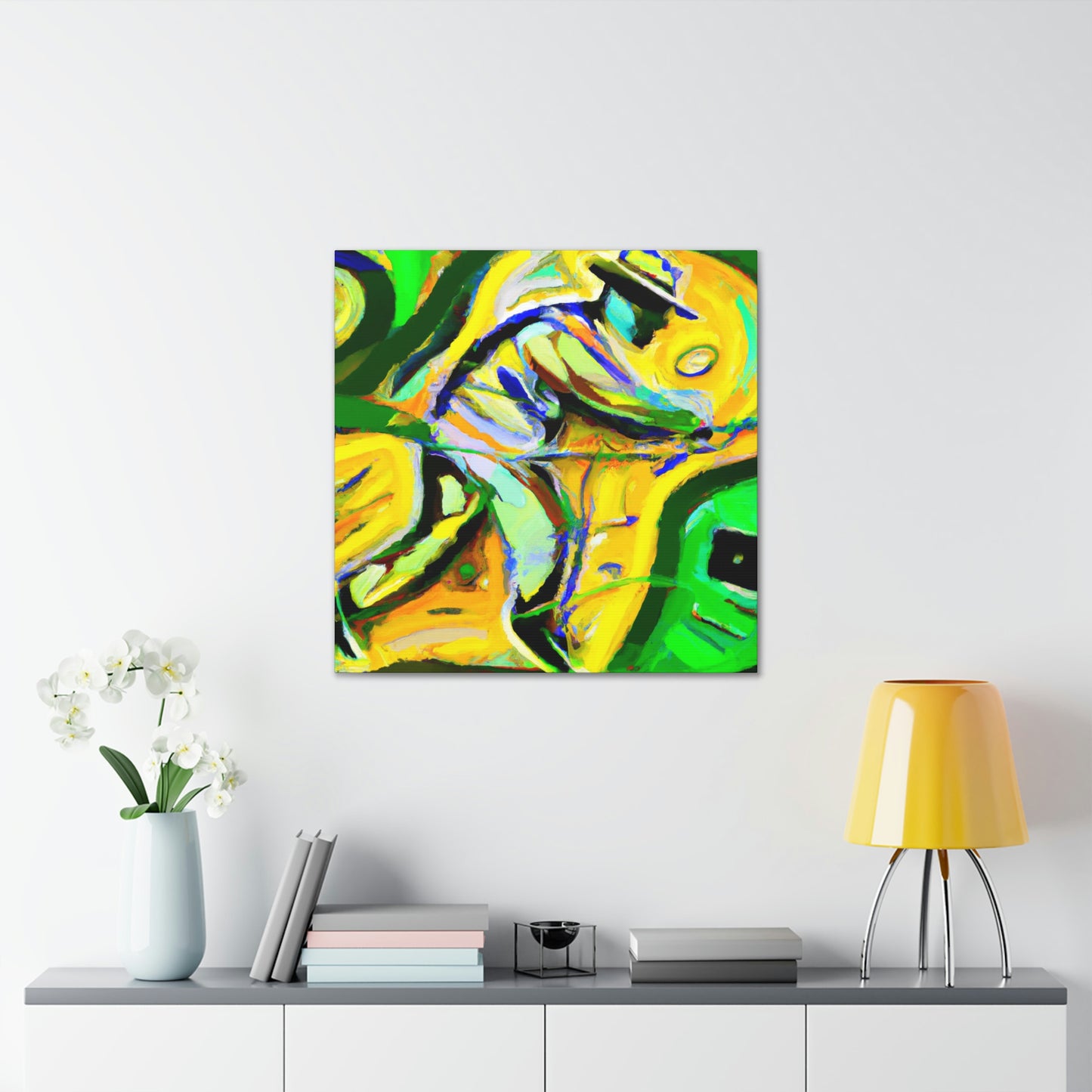 Fisherman in Flight. - Canvas