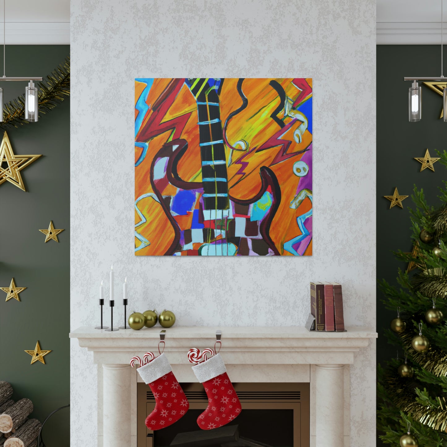 "Electric Guitar Noise Storm" - Canvas