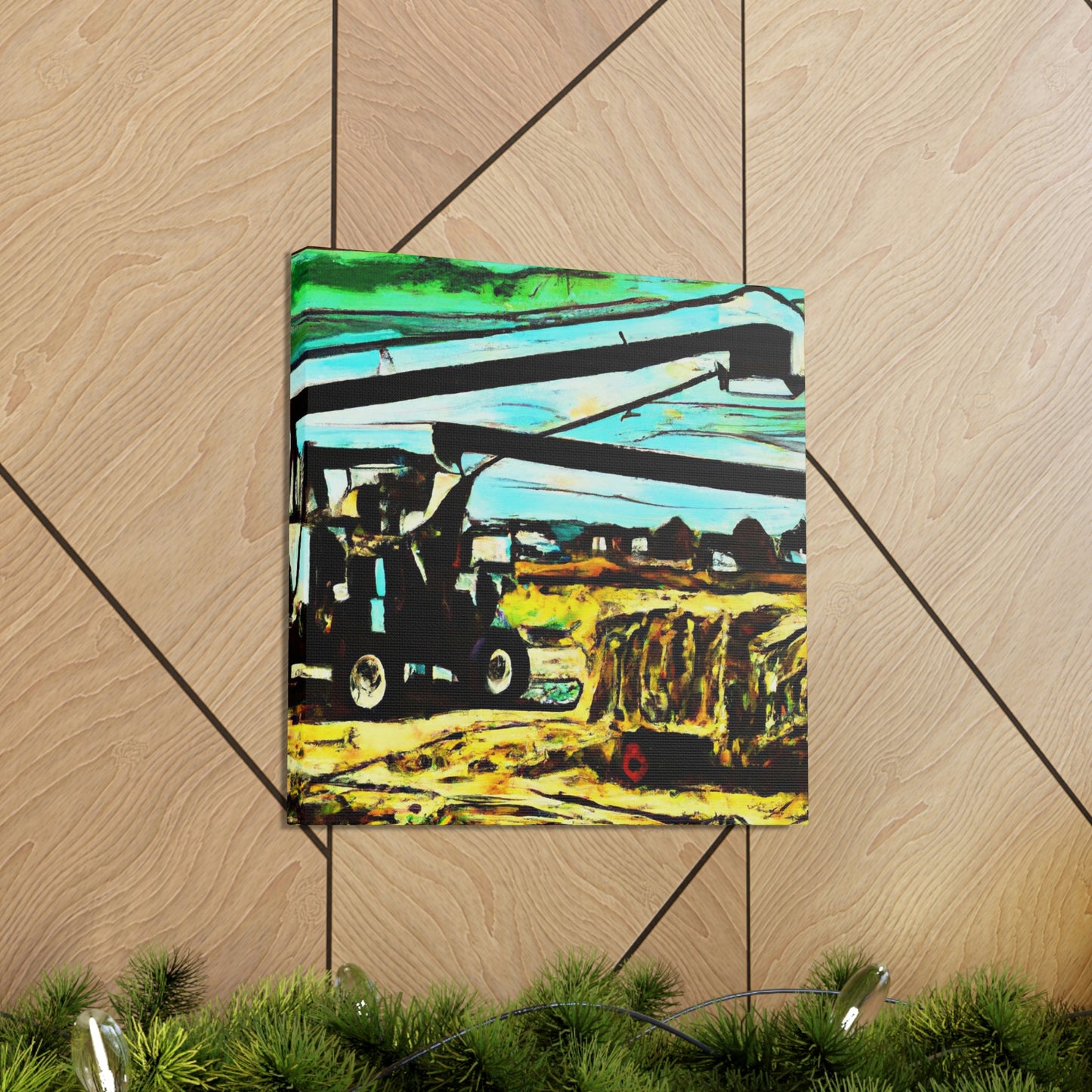 "Hay Baler at Dusk" - Canvas