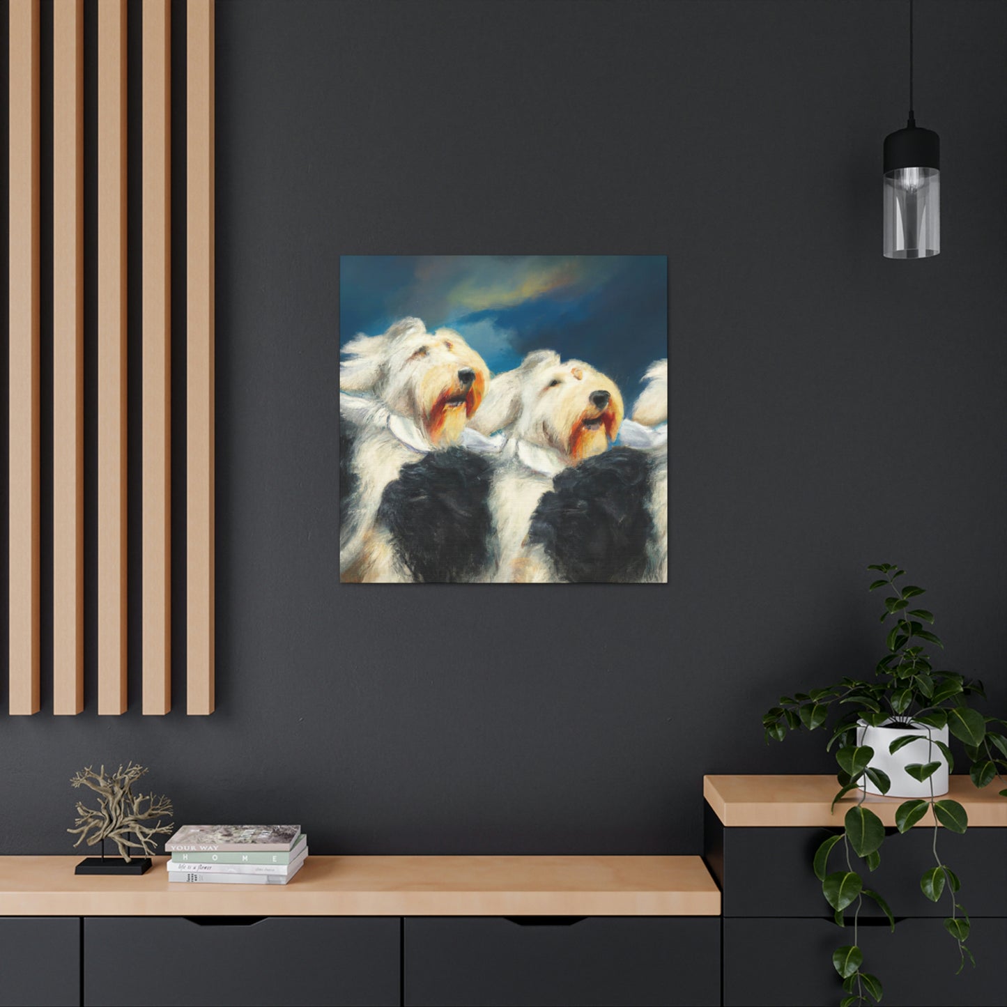 "Surreal Sheepdog Dreaming" - Canvas