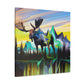 Moose in Art Deco - Canvas