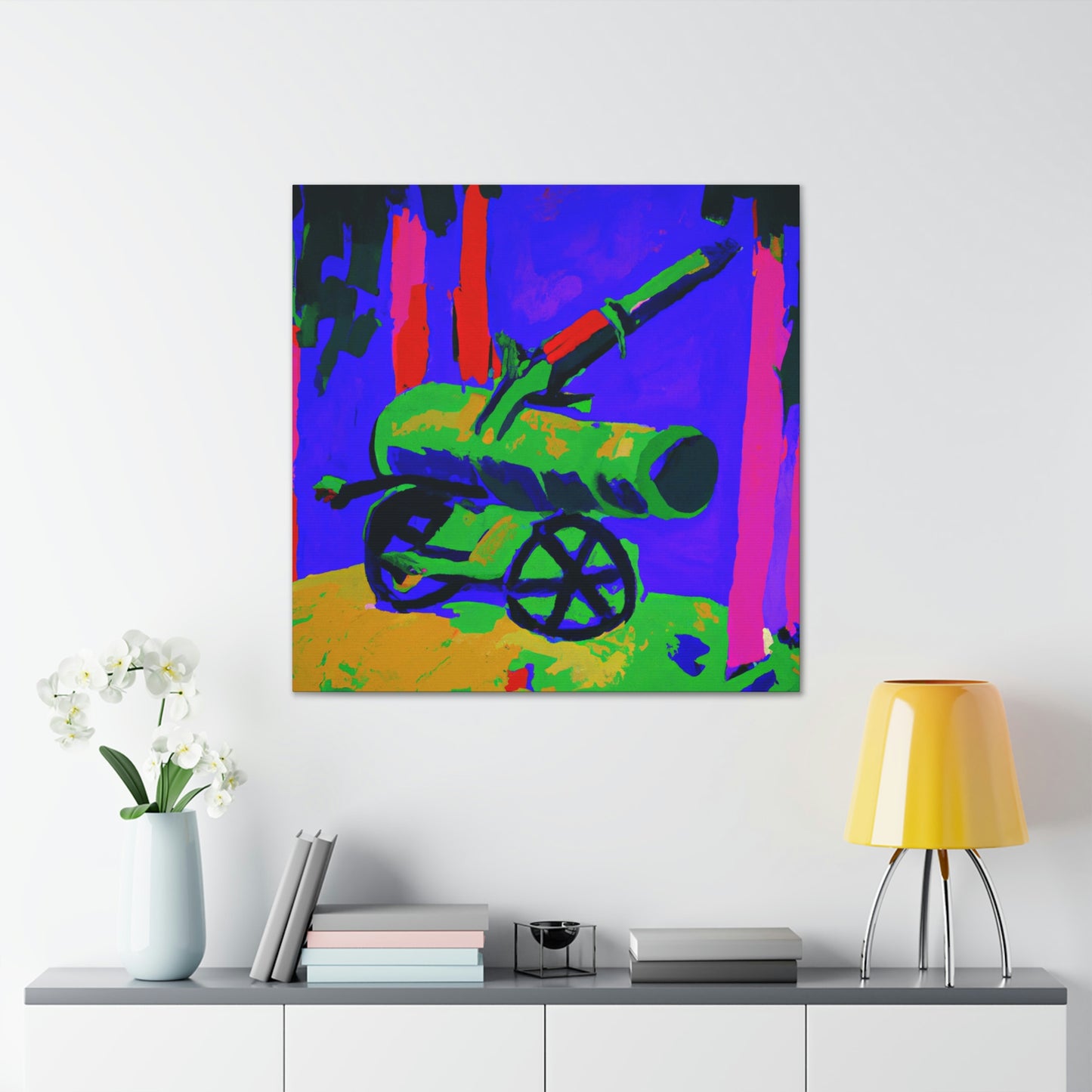 Guns on Fauve Canvas - Canvas