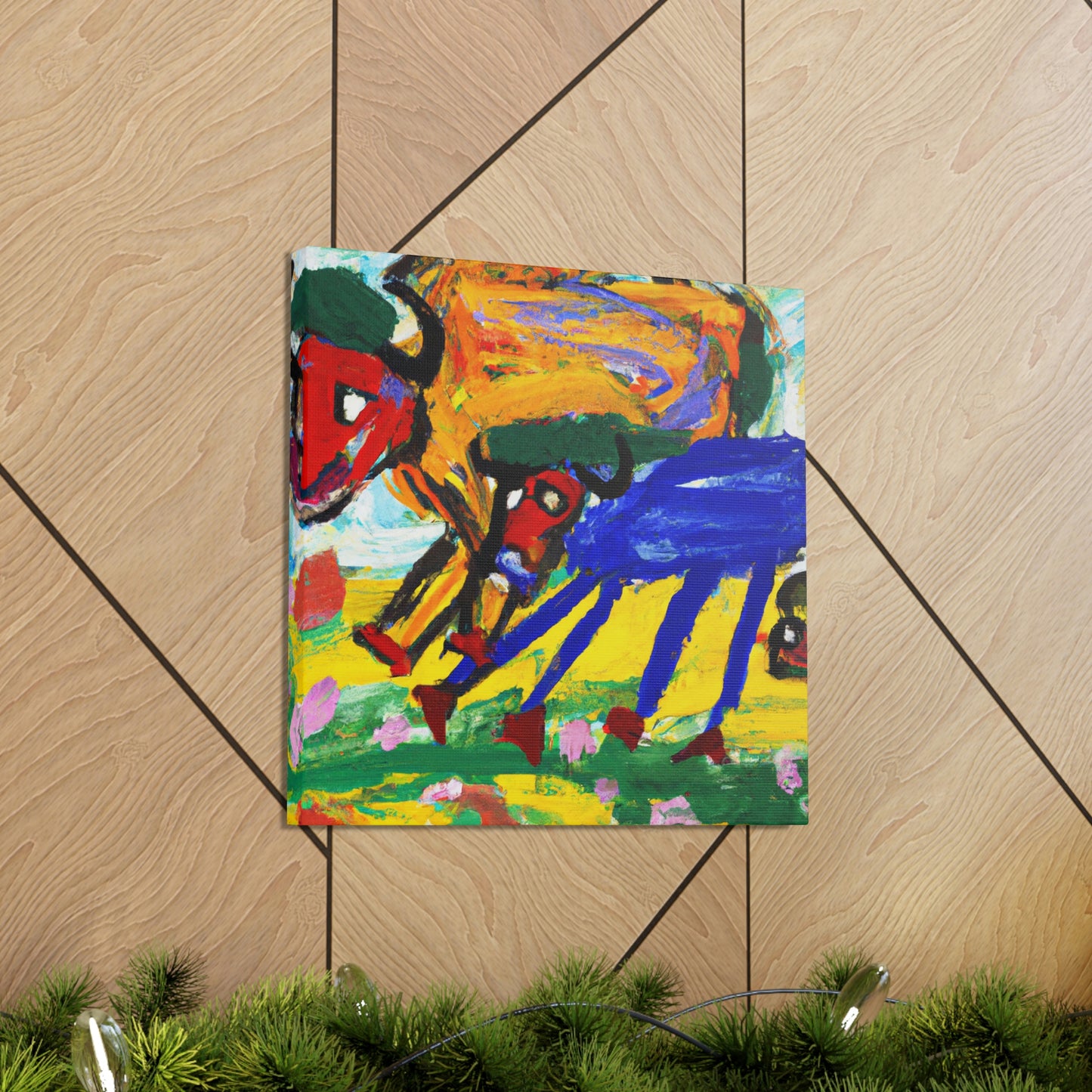 "Buffalo in Expressionism". - Canvas