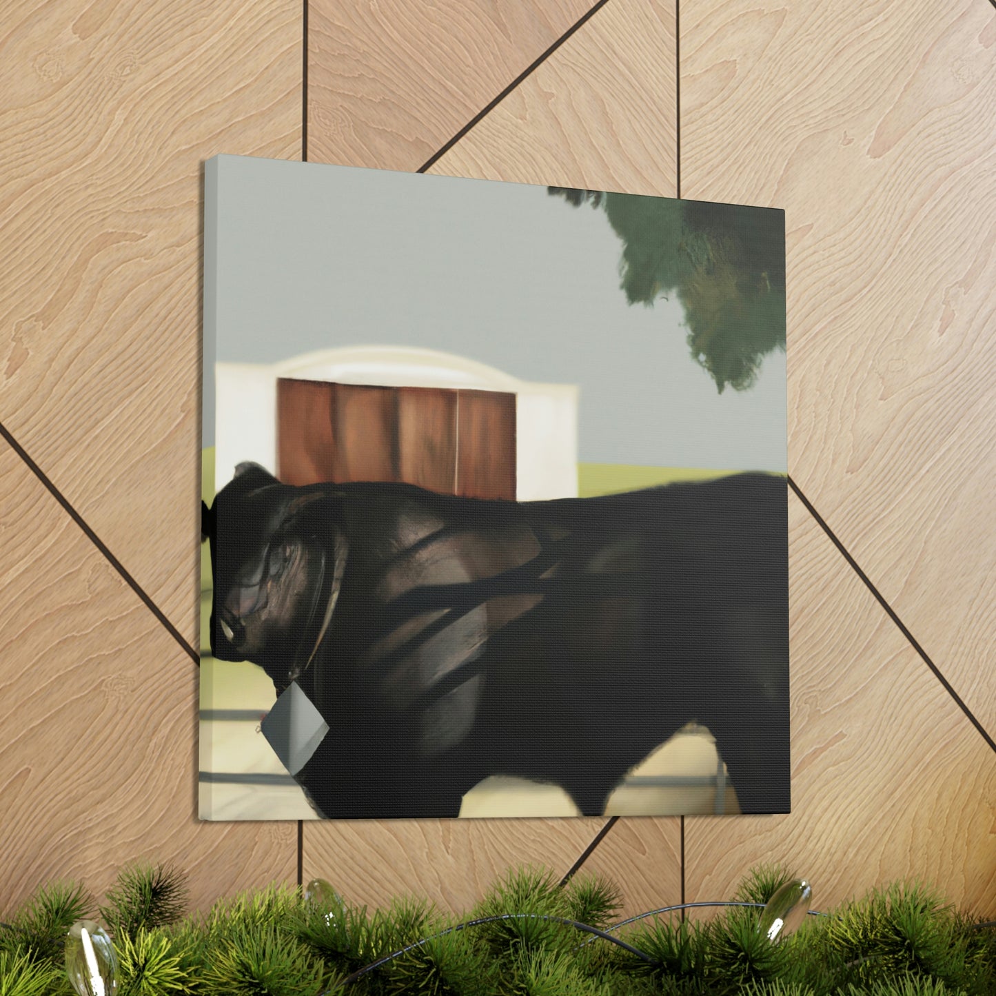 "Black Angus, Art Deco" - Canvas