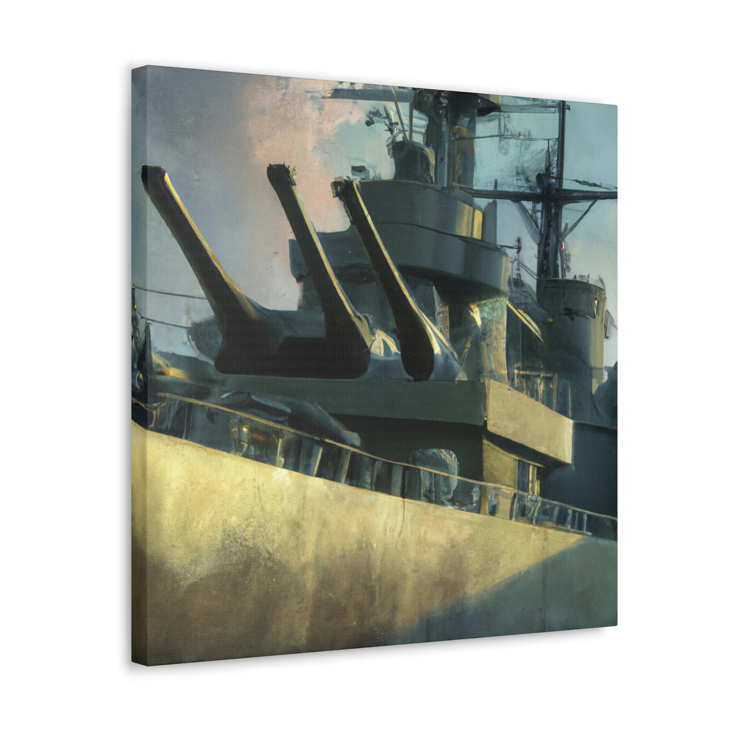 "Battleship in Fog" - Canvas