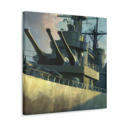 "Battleship in Fog" - Canvas