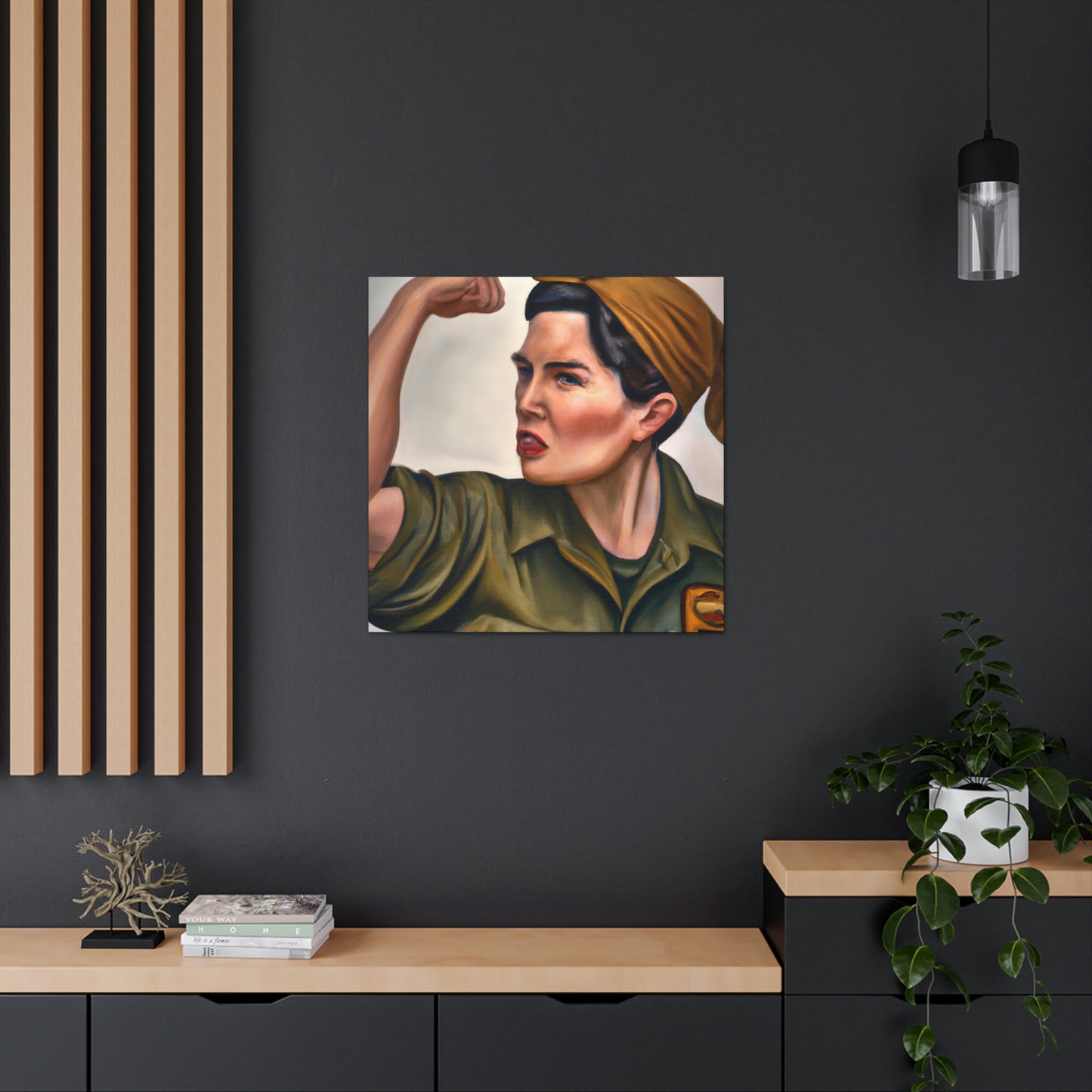 "Rosie the Riveter Stands" - Canvas