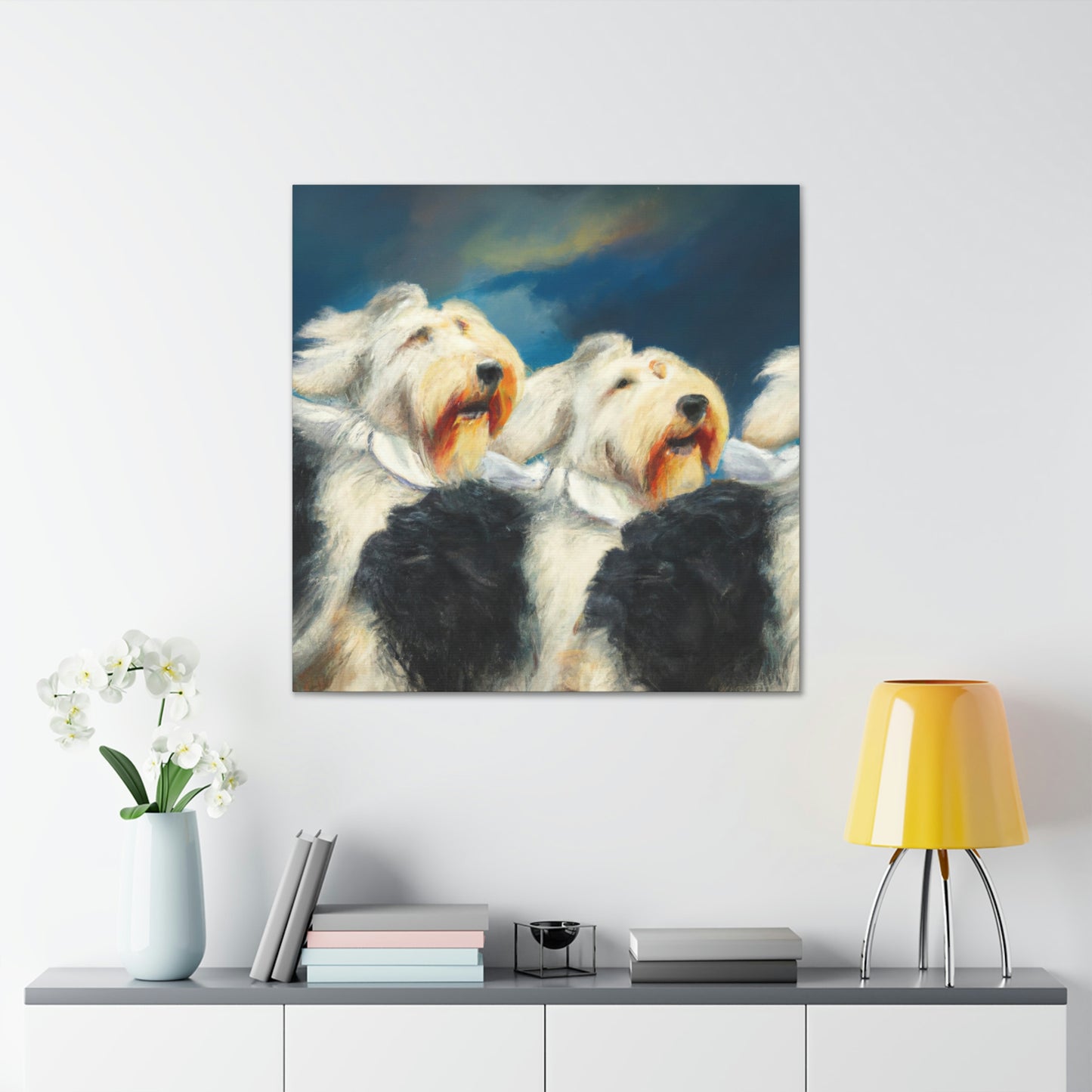 "Surreal Sheepdog Dreaming" - Canvas