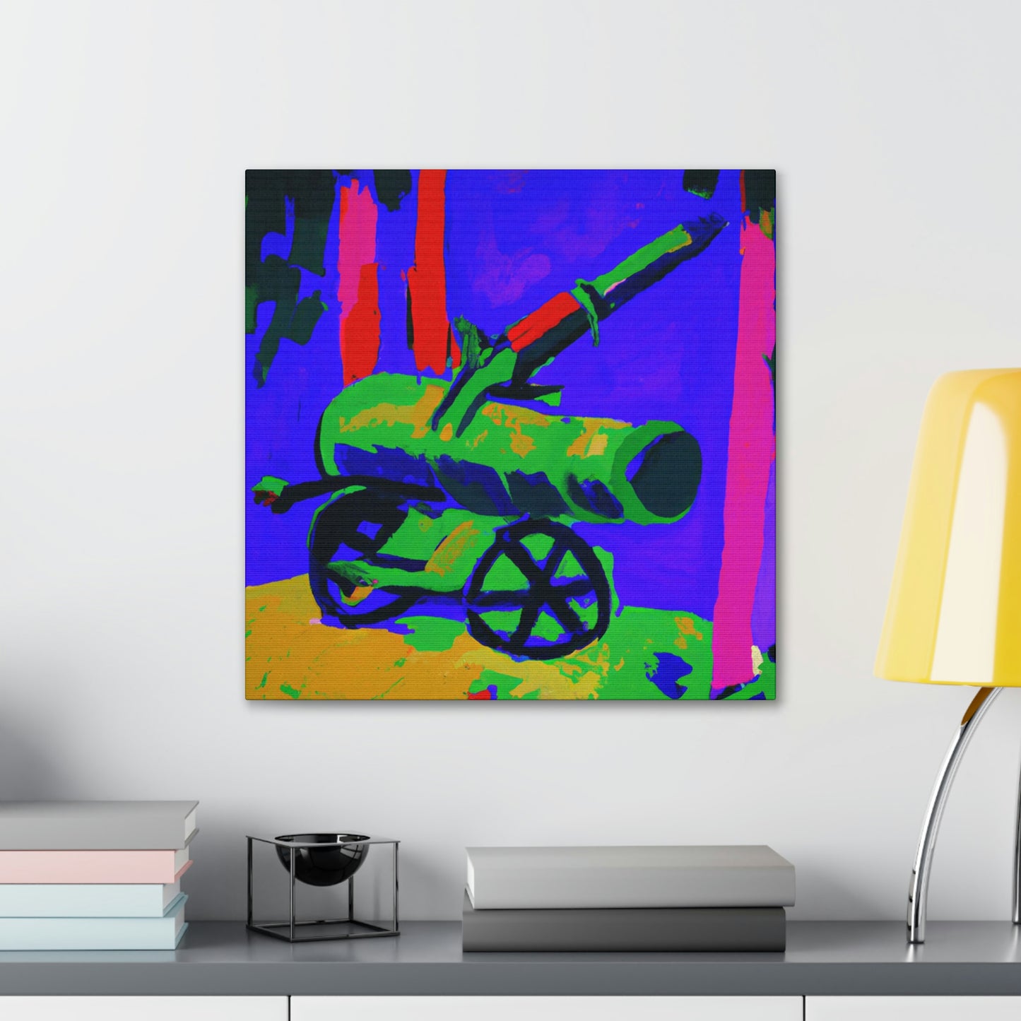 Guns on Fauve Canvas - Canvas