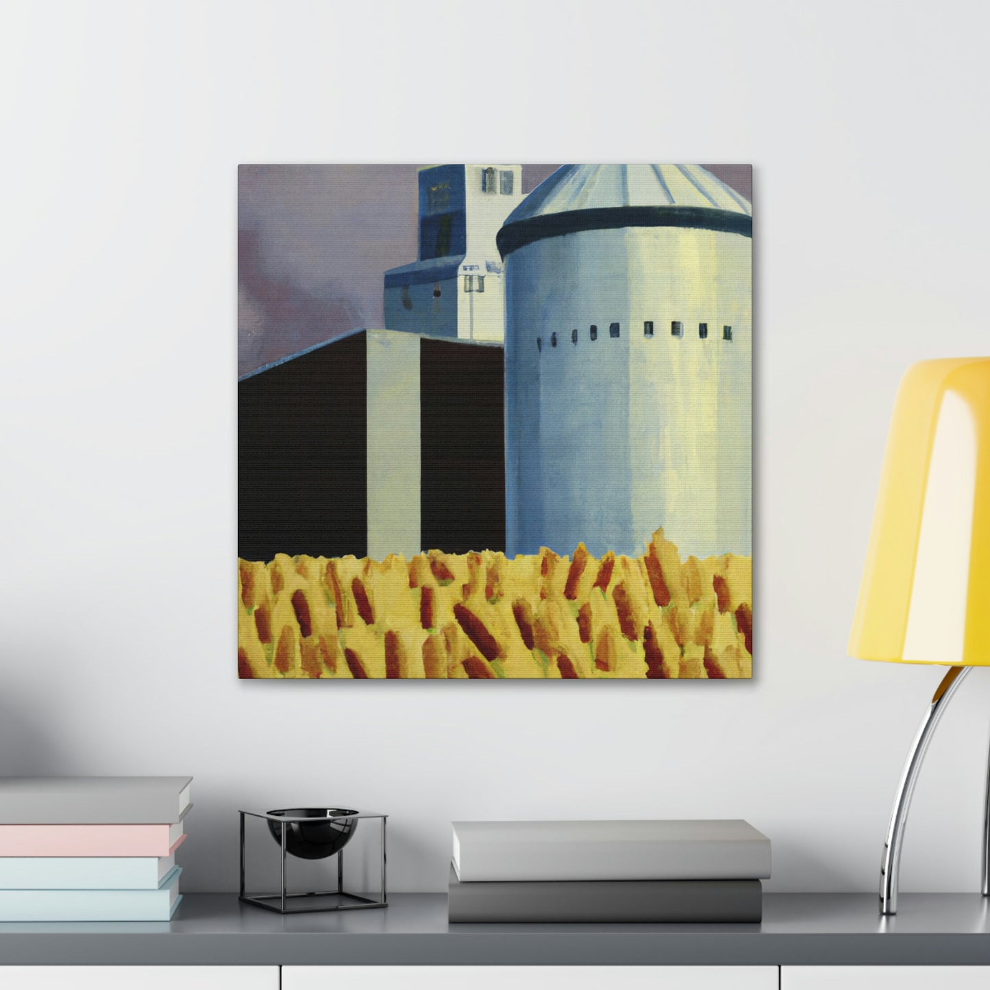 "Sunlit Gilded Silo" - Canvas