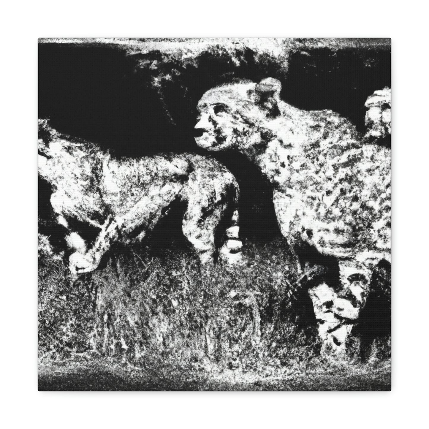 Cheetah in Abstract Form - Canvas