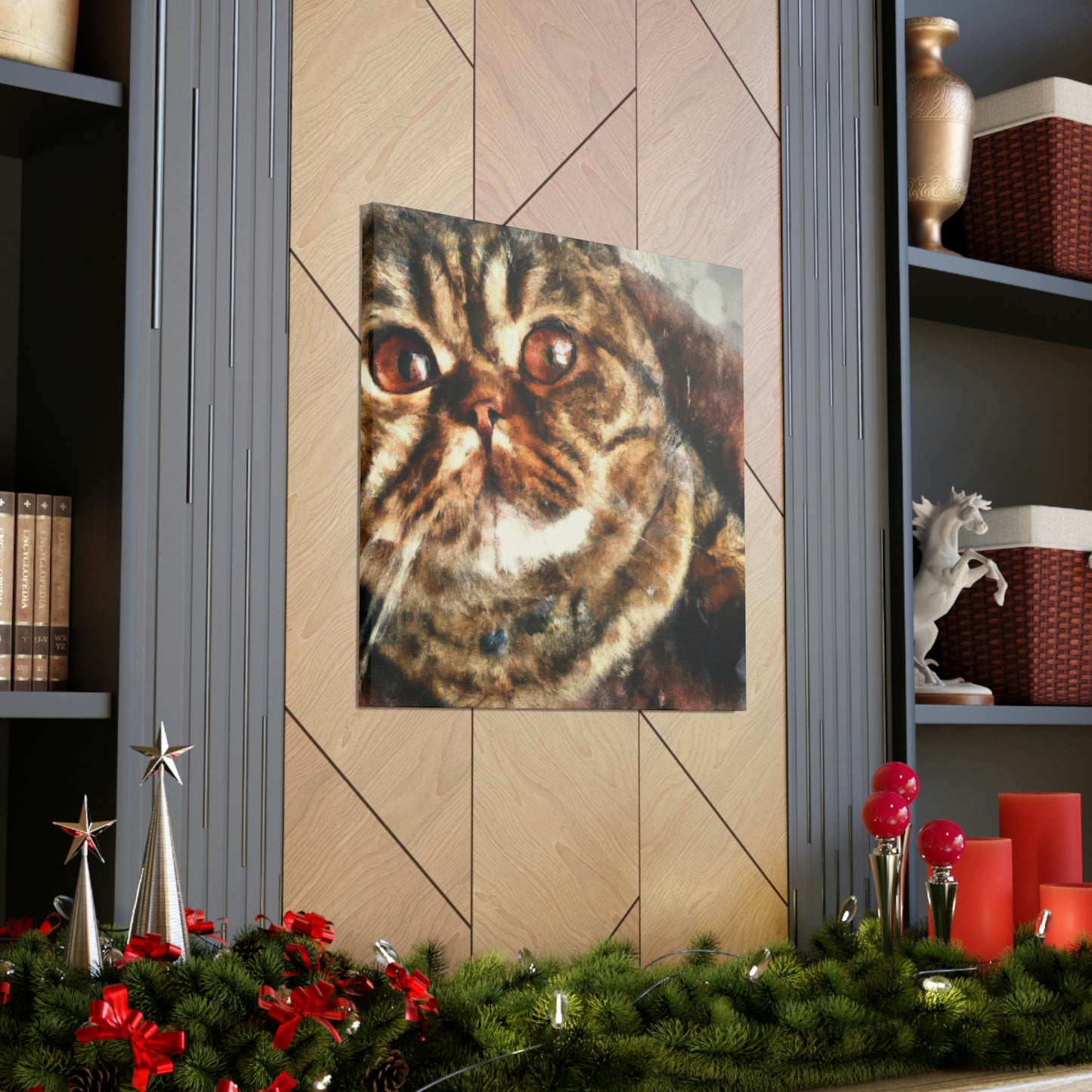 Folded Feline Fantasy - Canvas