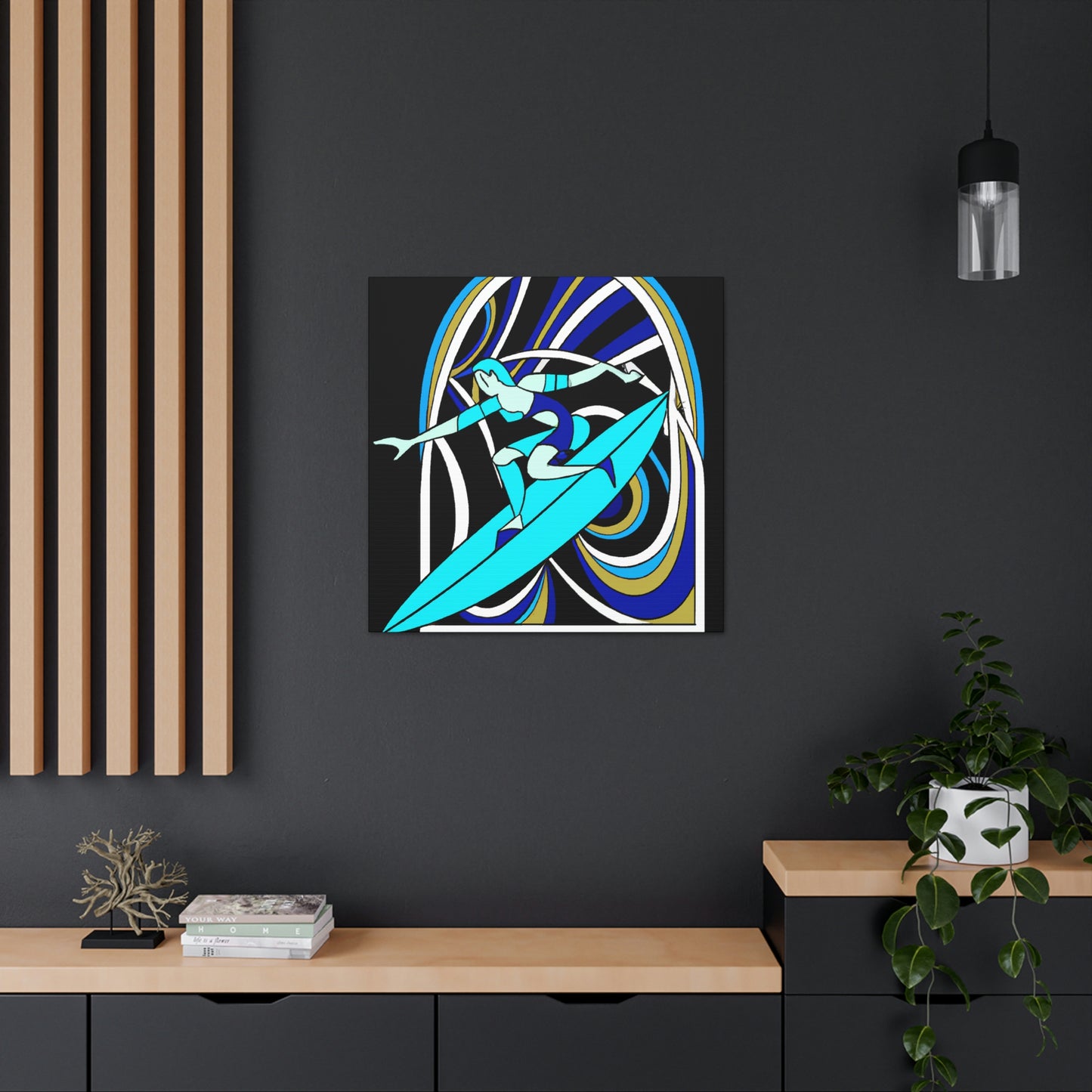 Riding the Surf Wave - Canvas