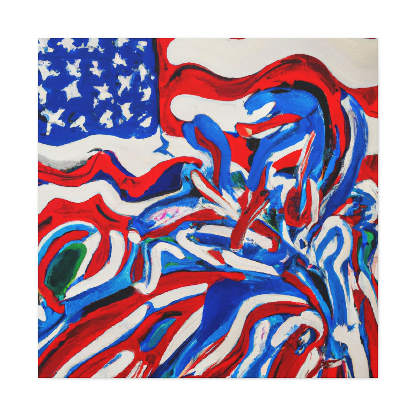 "Flag of Dreams Unfurled" - Canvas